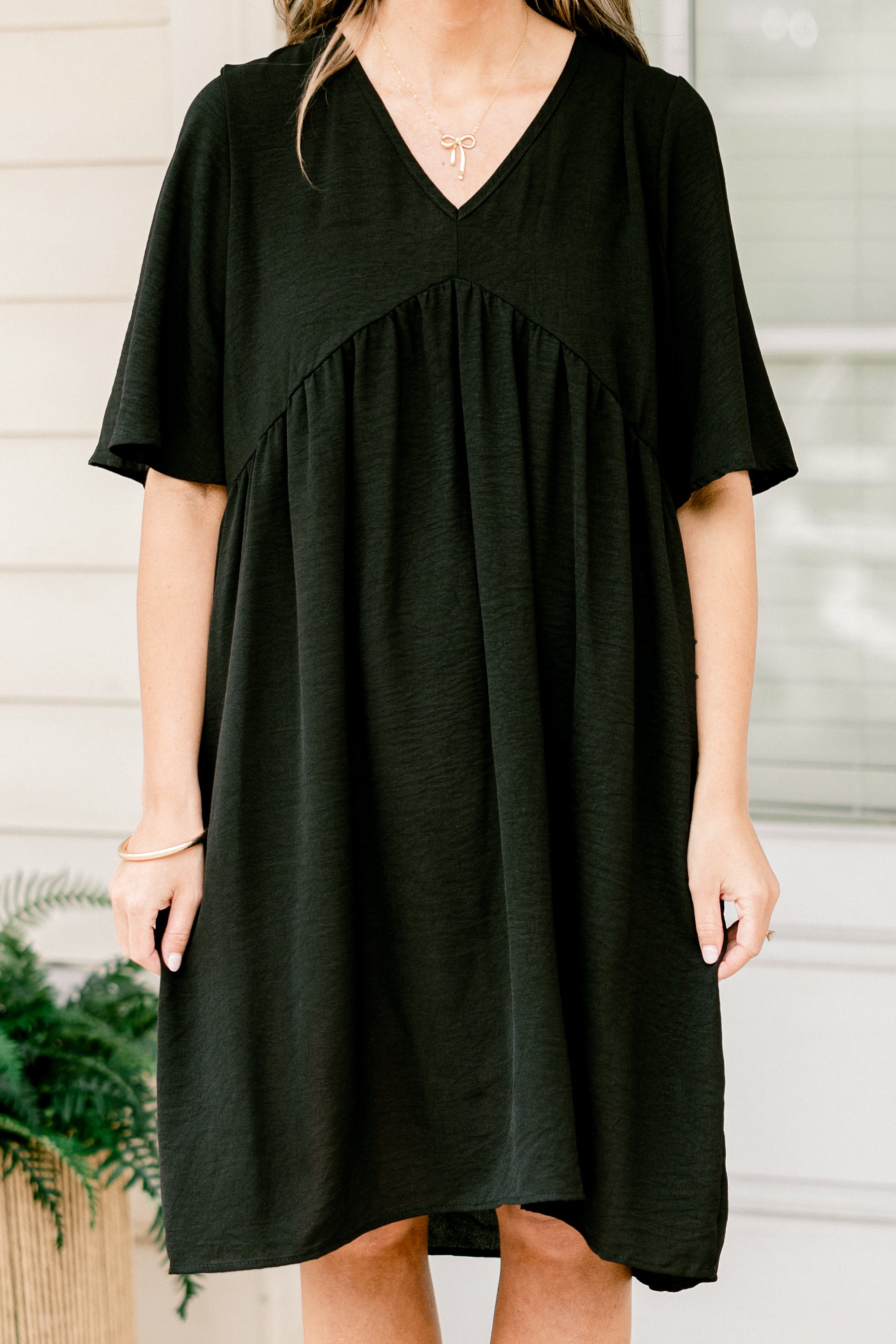 Growing With Time Dress, Black