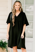 Growing With Time Dress, Black