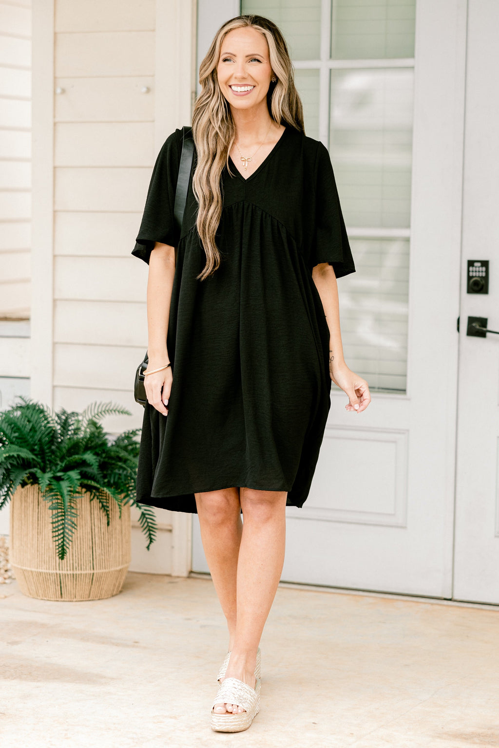 Growing With Time Dress, Black