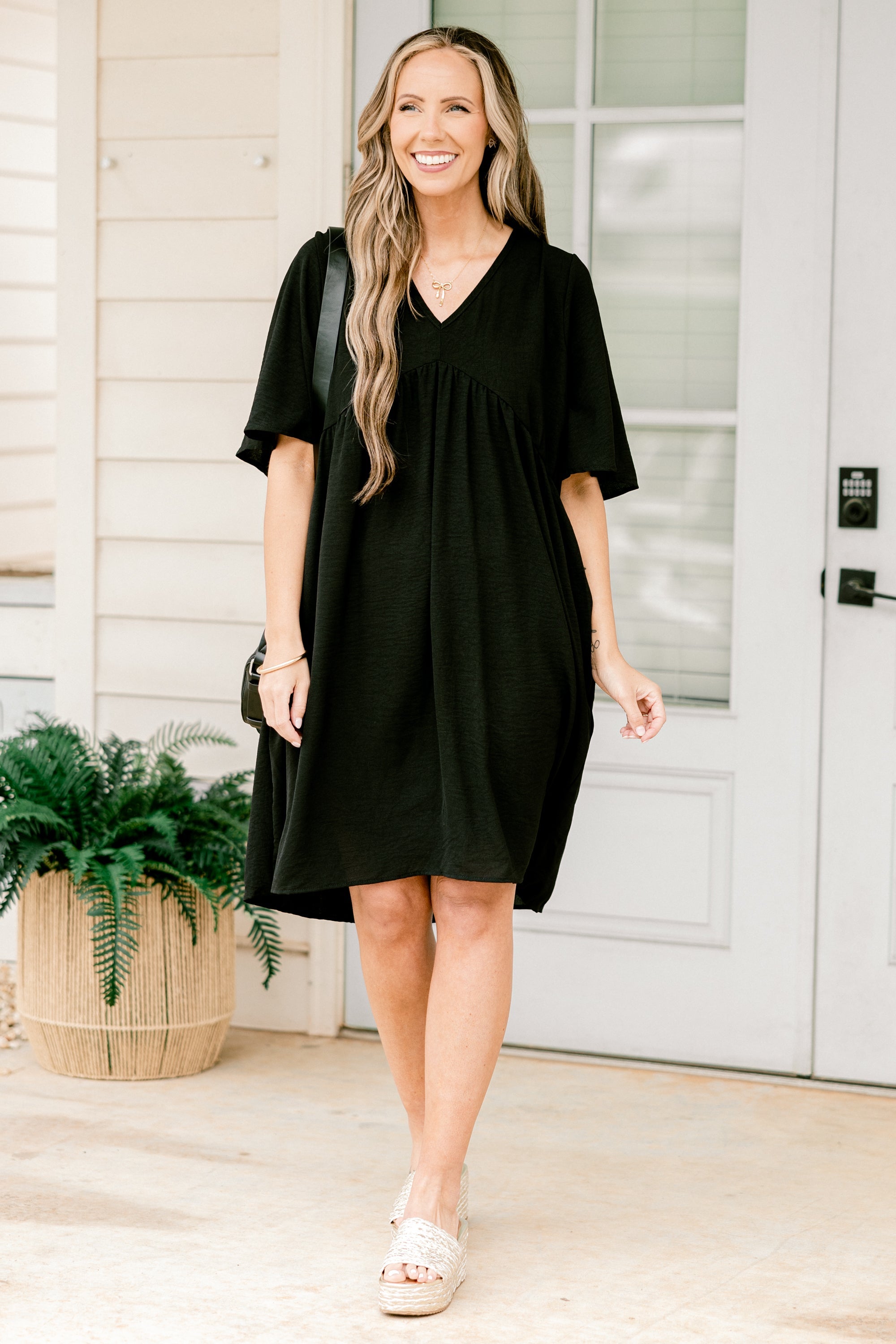 Growing With Time Dress, Black