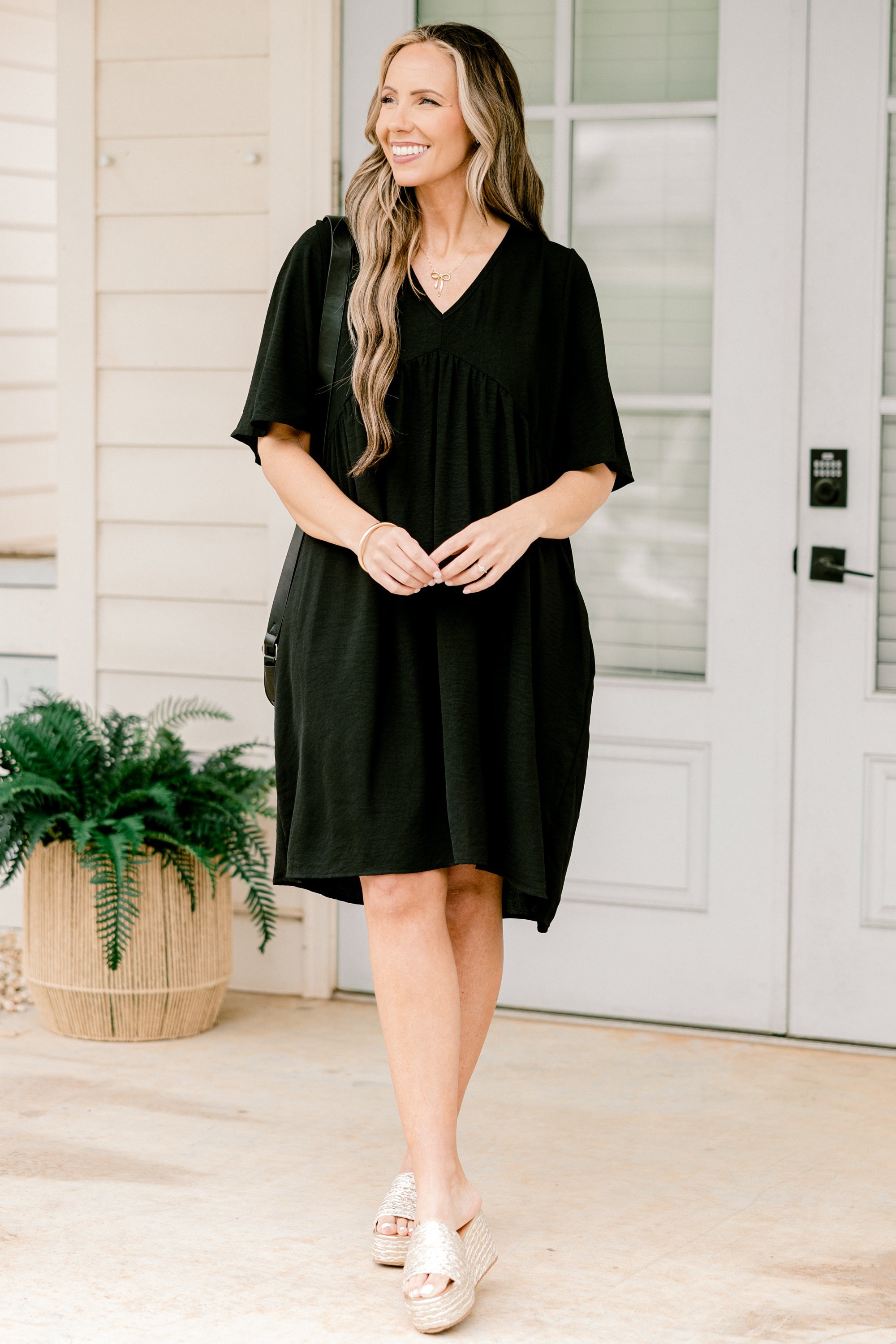 Growing With Time Dress, Black