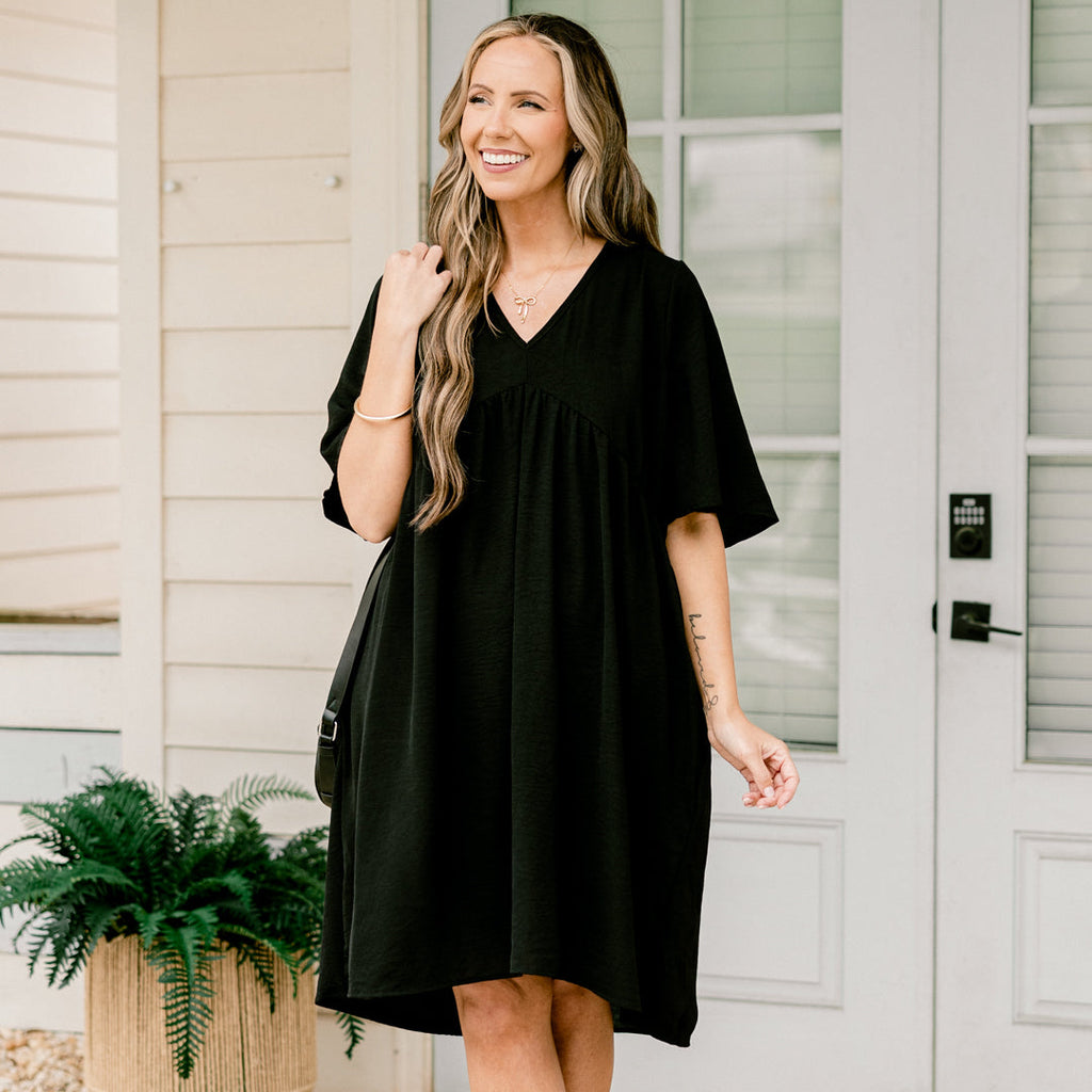 Growing With Time Dress, Black