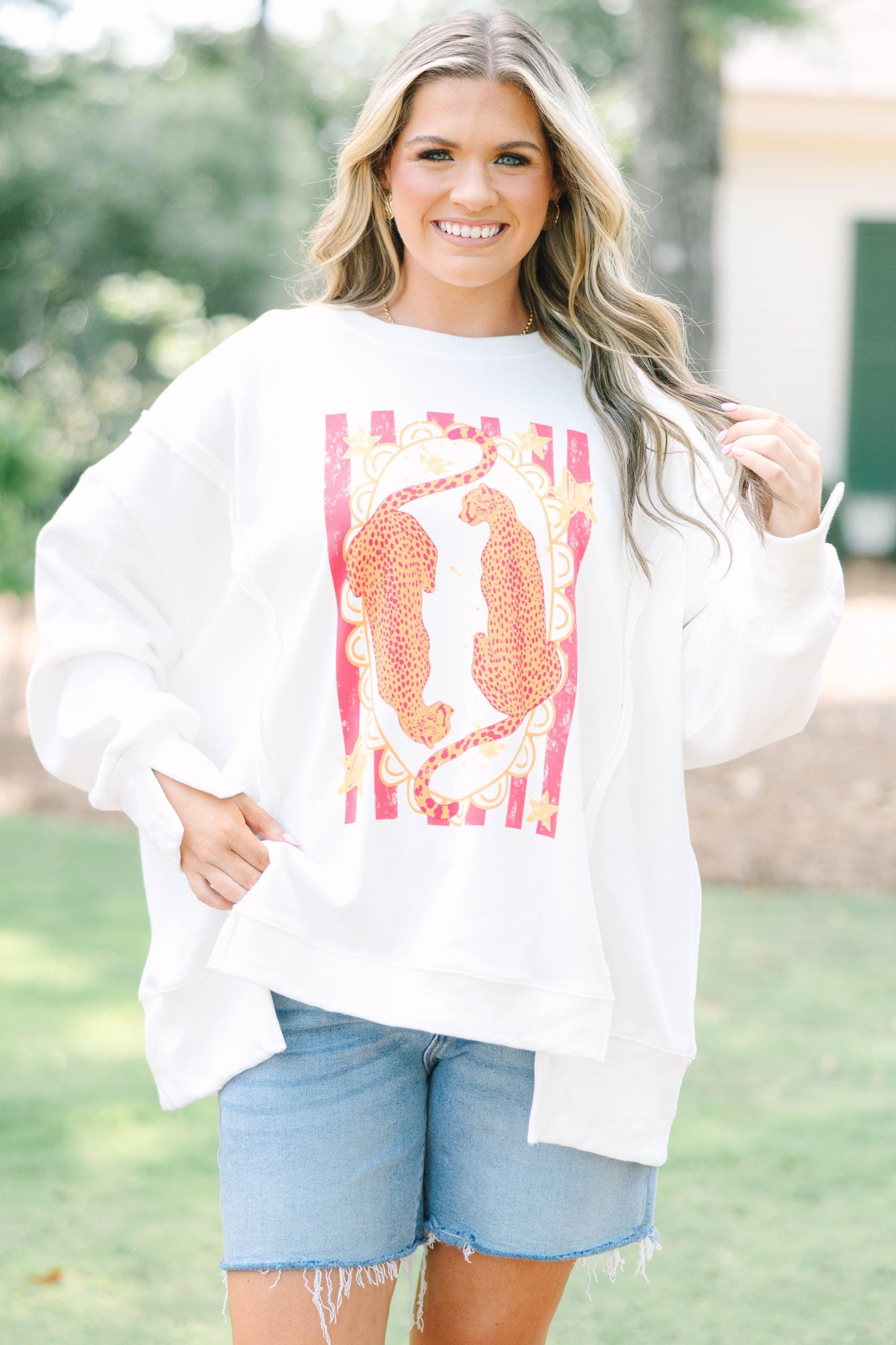 Grrl Power Comfy Crew, Ivory