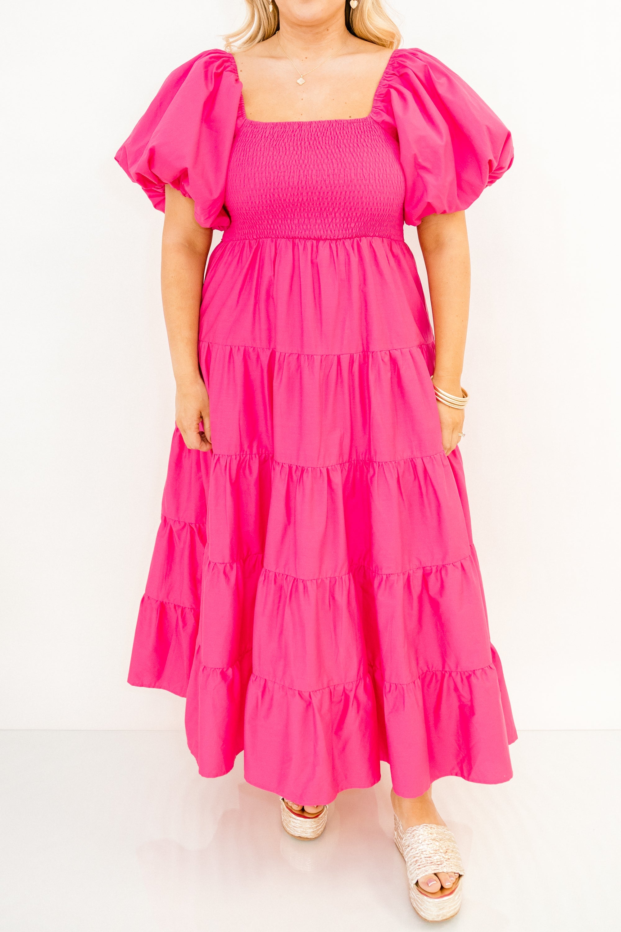 Half Past Sunset Dress, Fuchsia