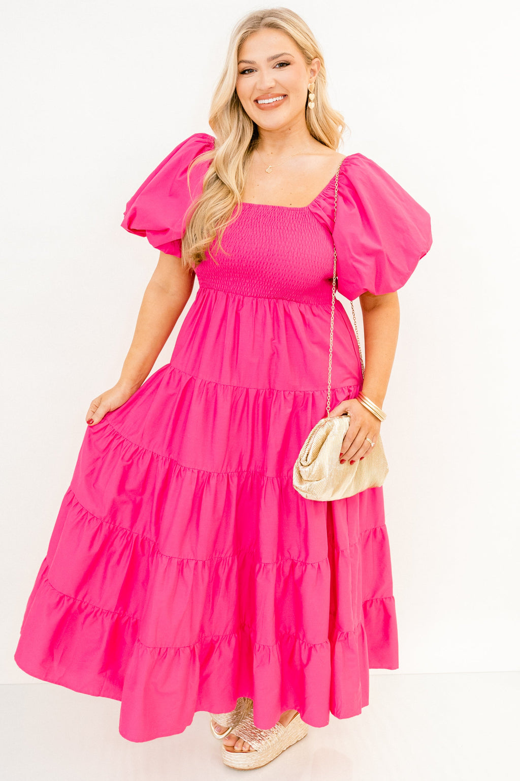 Half Past Sunset Dress, Fuchsia