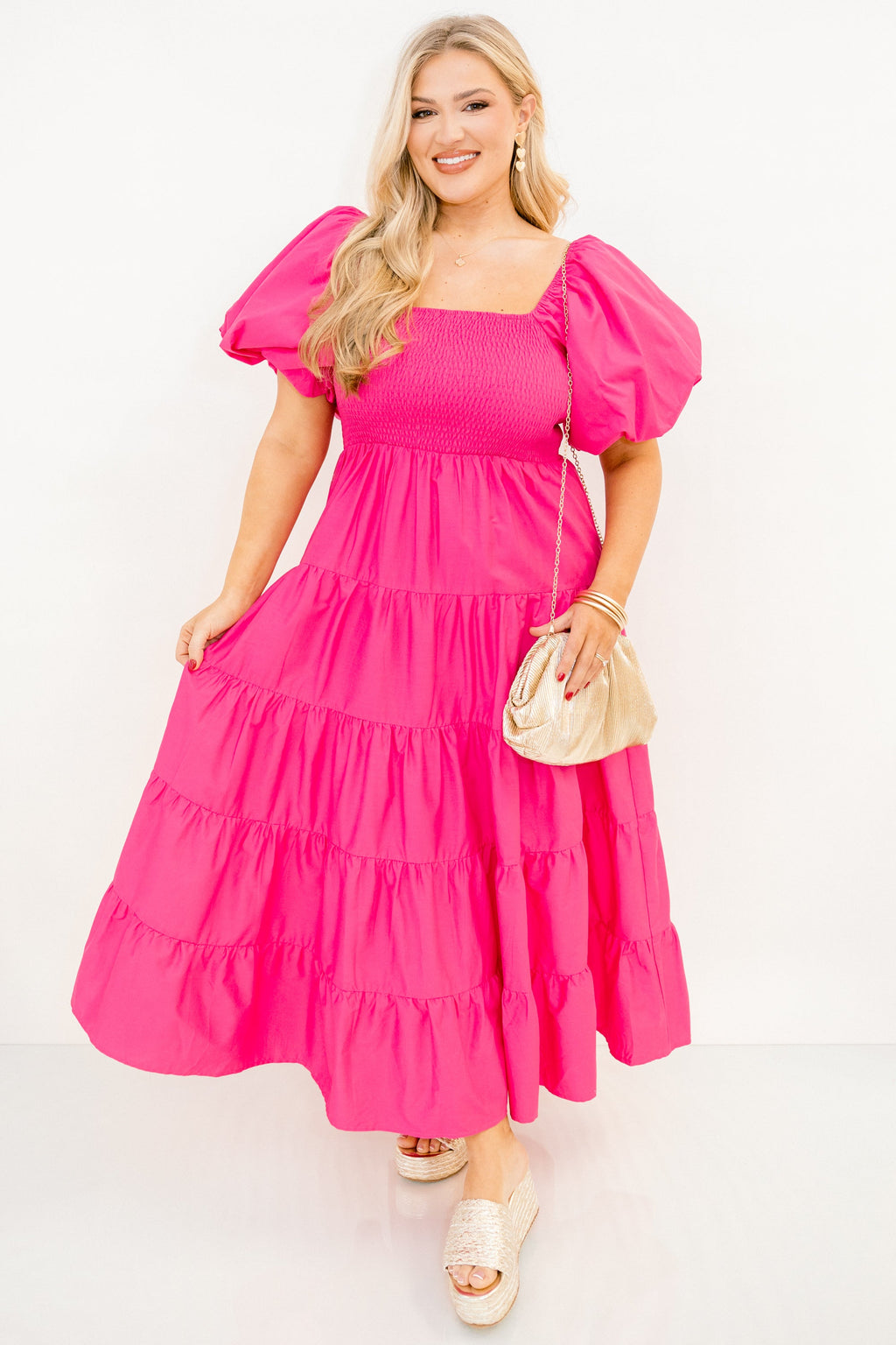Half Past Sunset Dress, Fuchsia