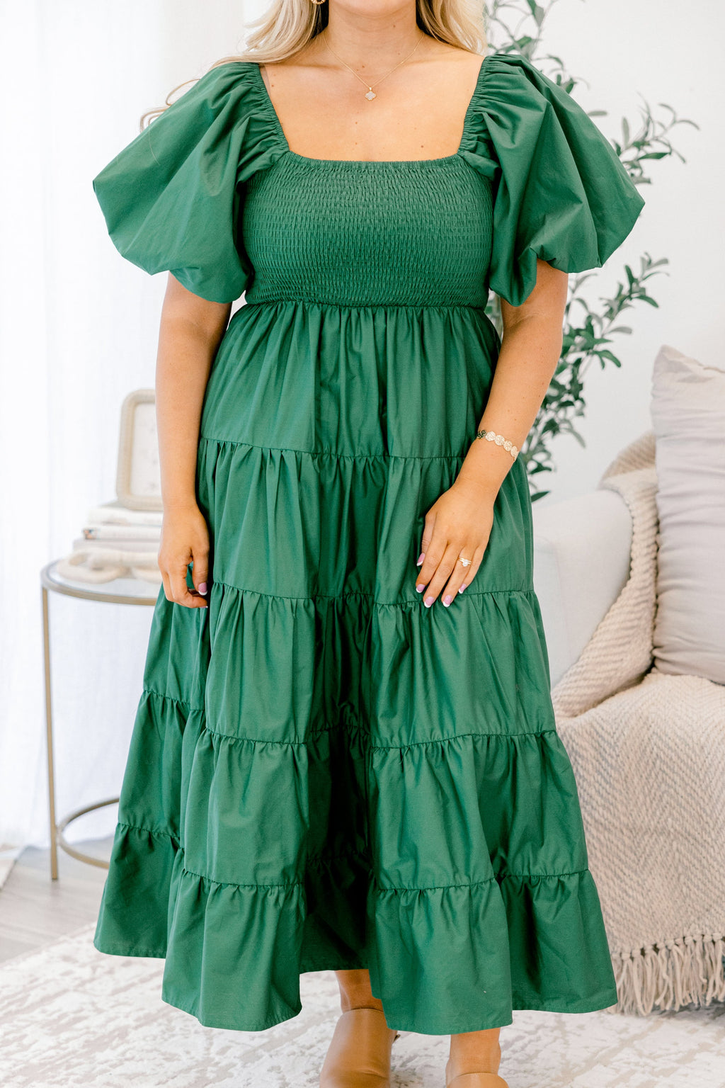 Half Past Sunset Dress, Hunter Green