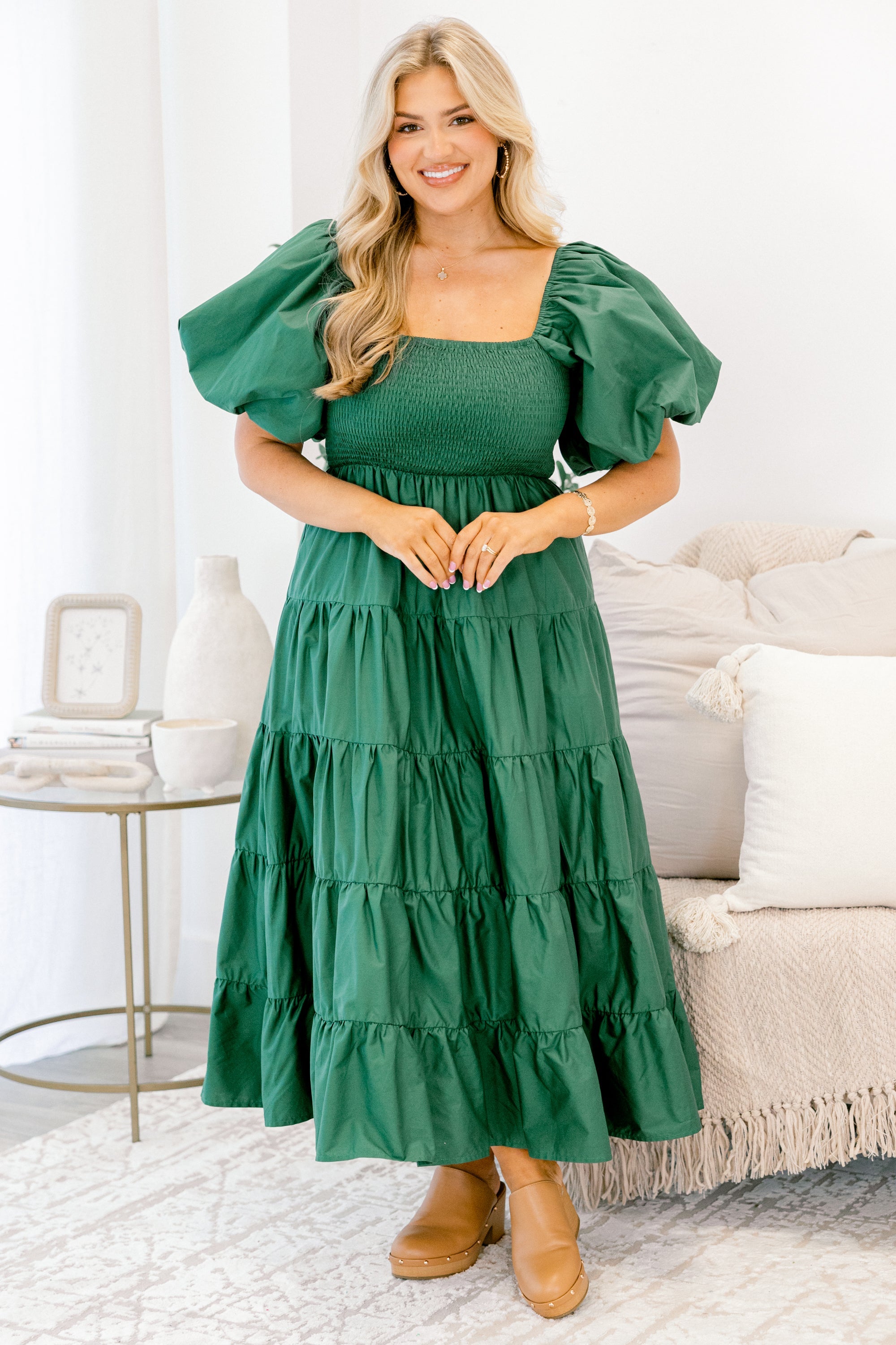 Half Past Sunset Dress, Hunter Green