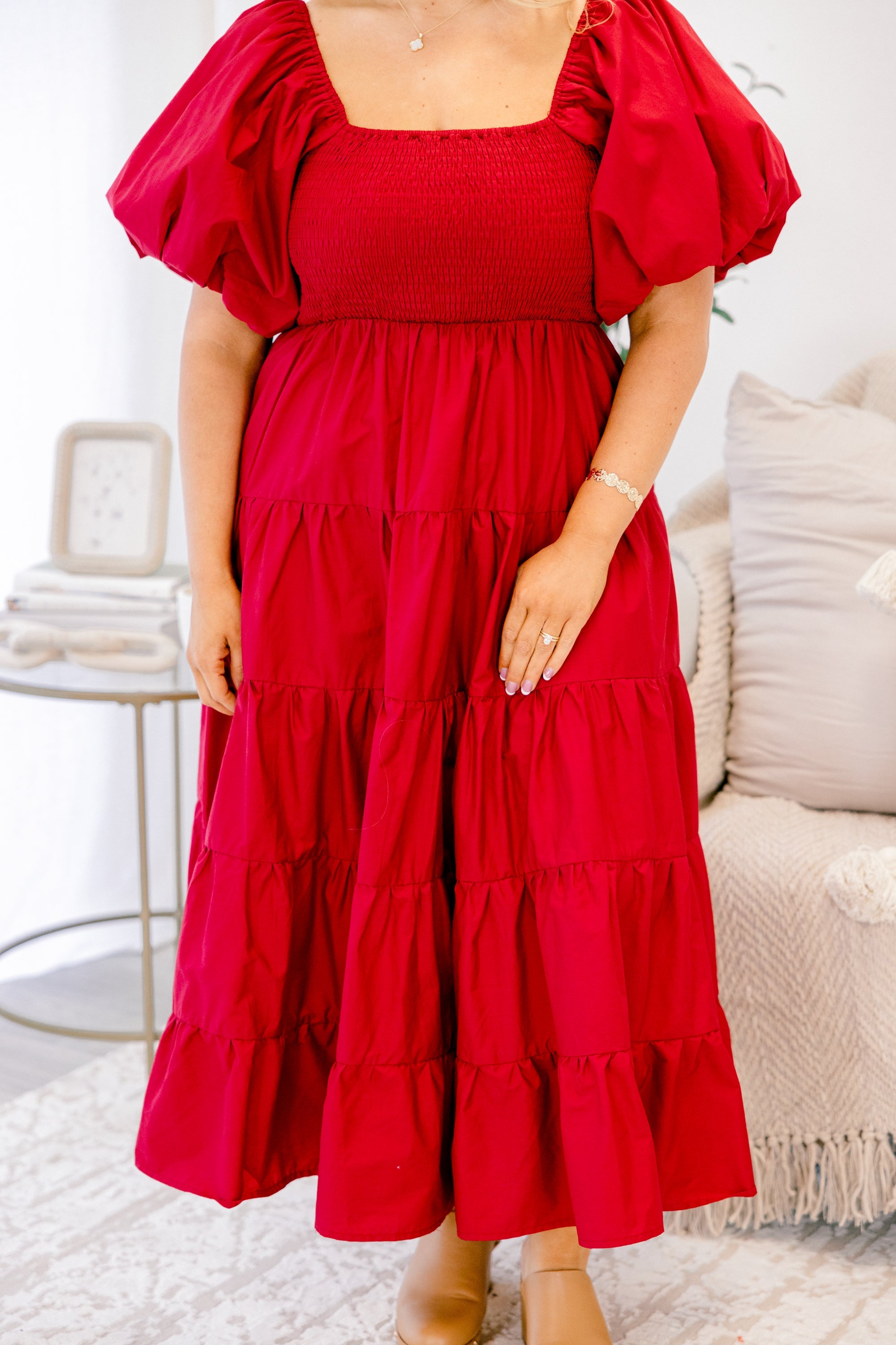 Half Past Sunset Dress, Red