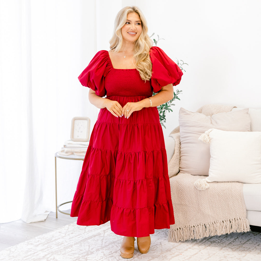 Half Past Sunset Dress, Red