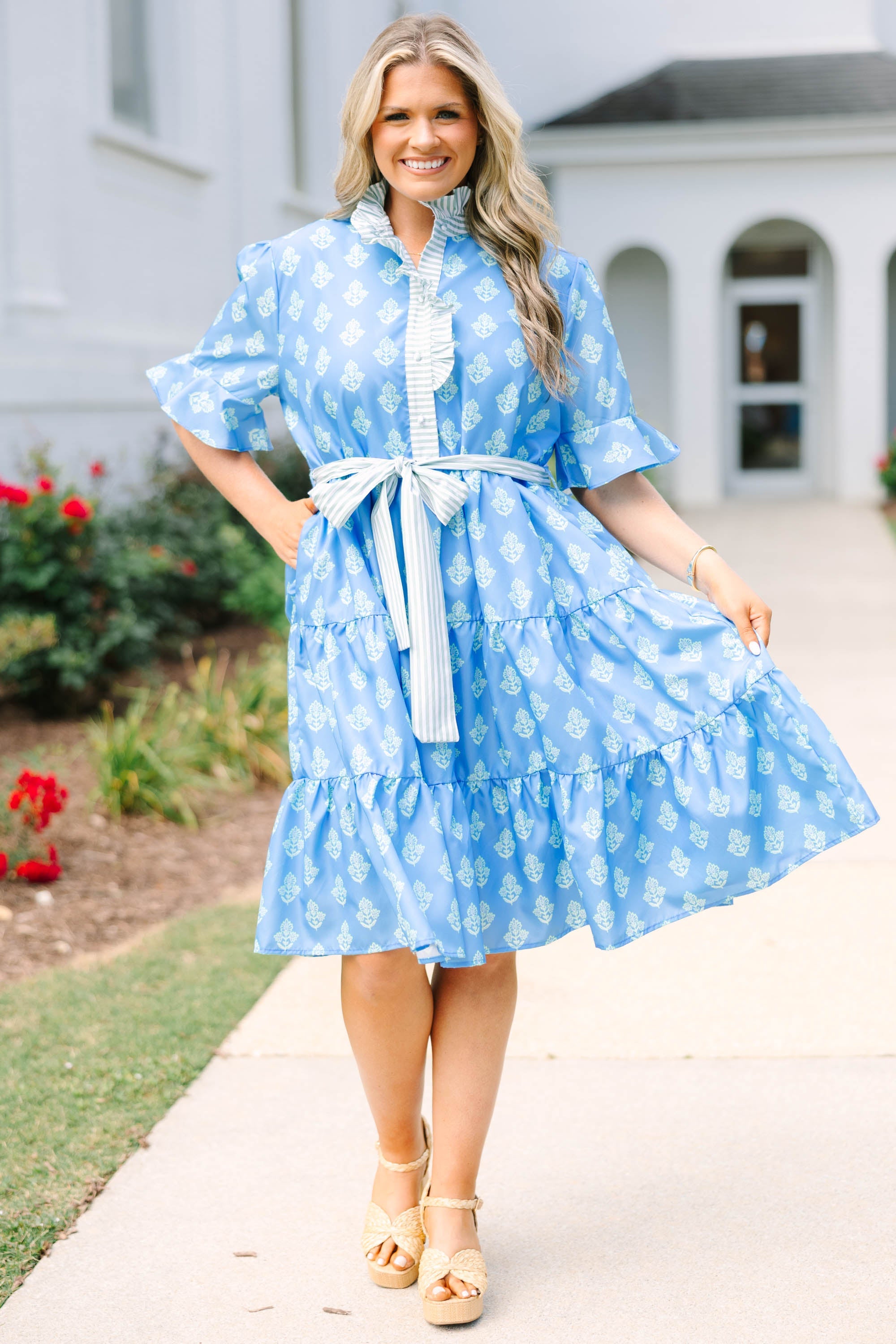 Half Truths Dress, Blue