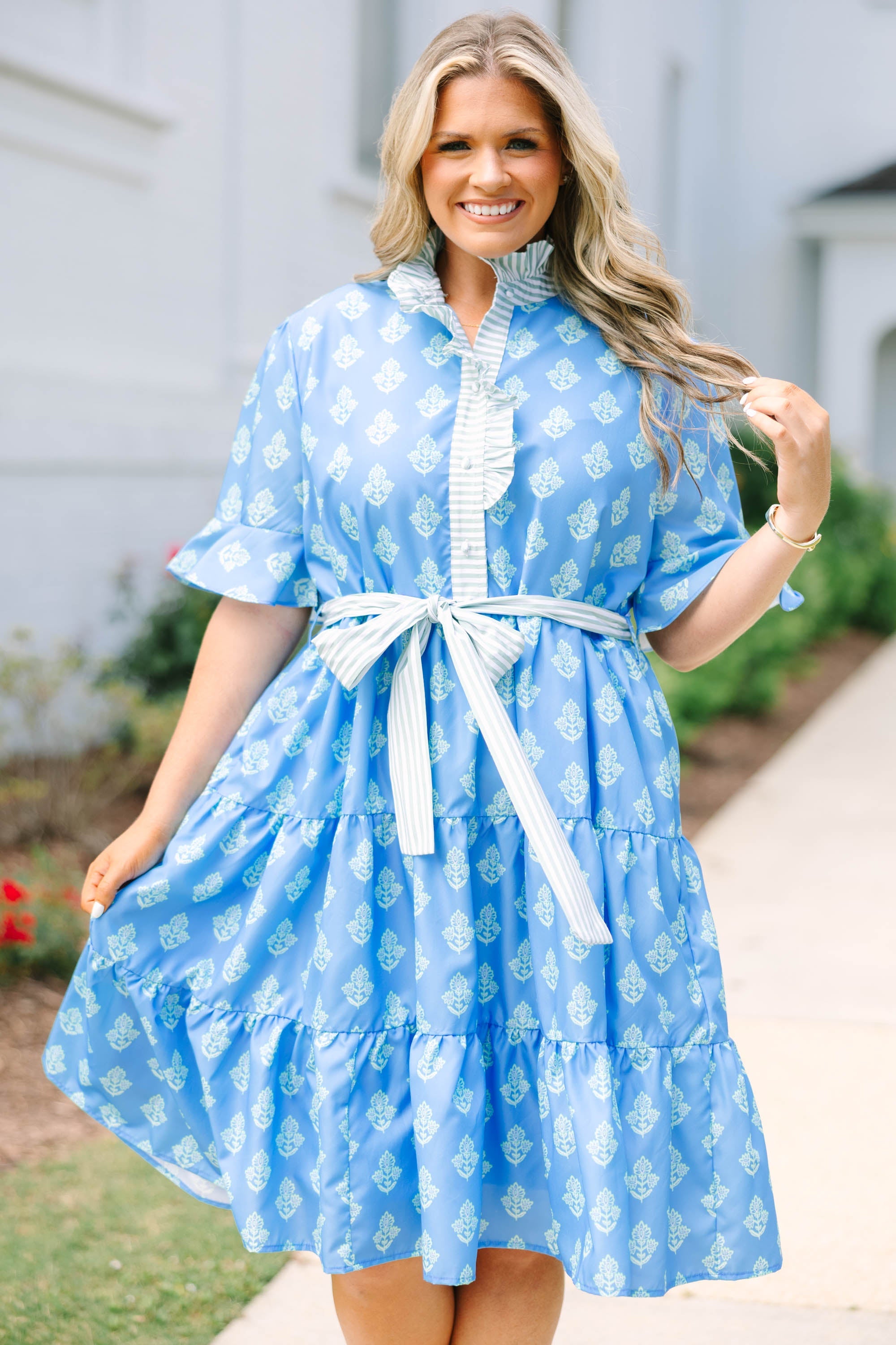Half Truths Dress, Blue