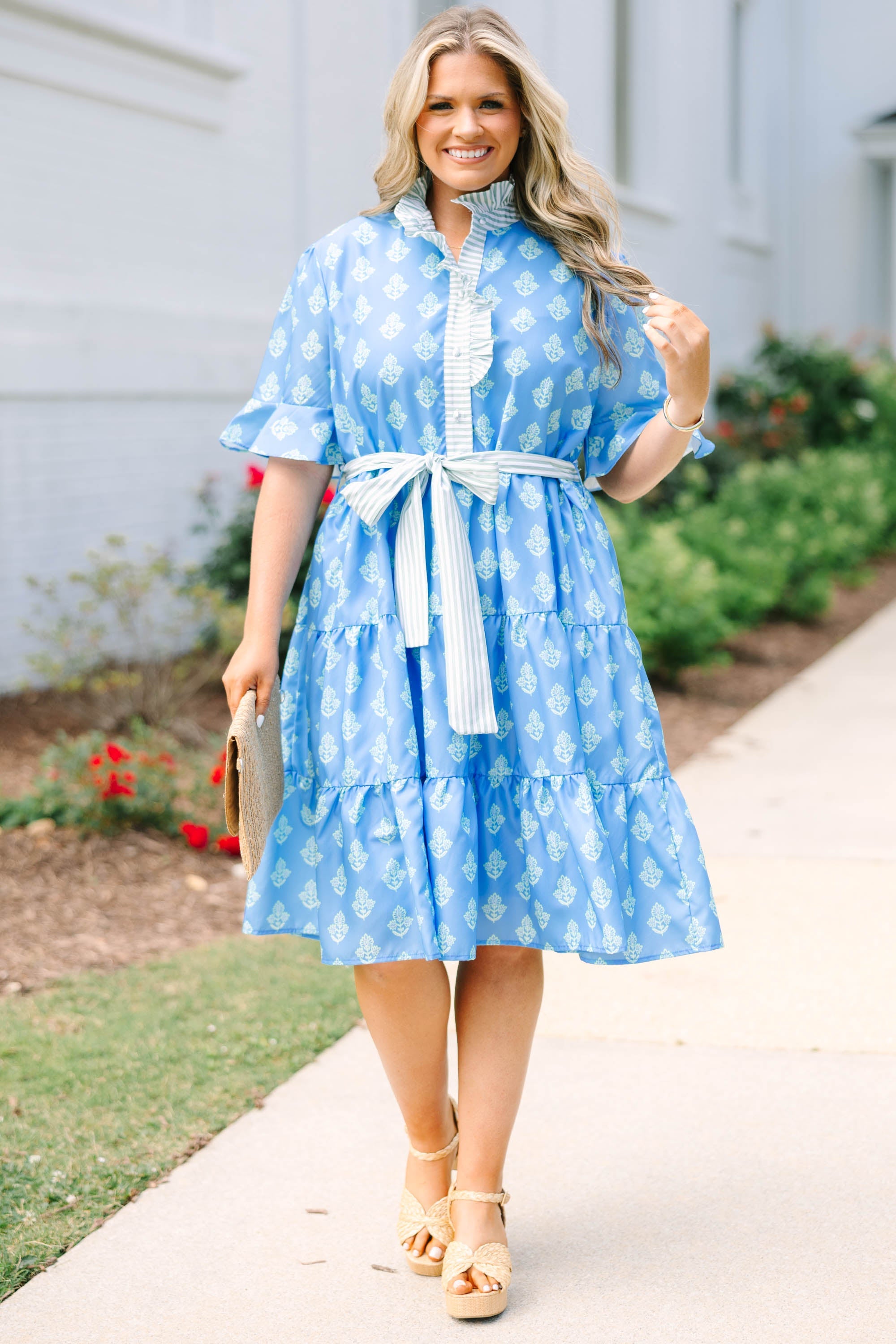 Half Truths Dress, Blue