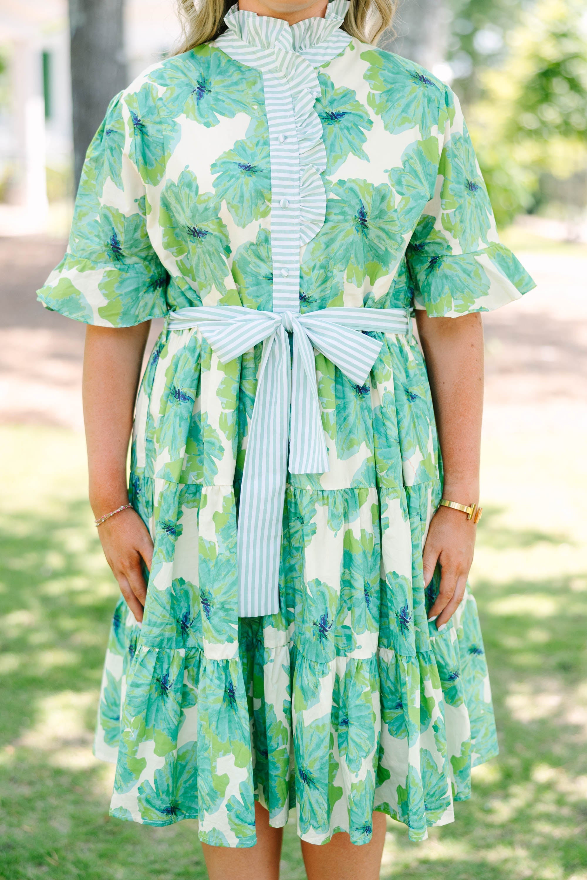 Half Truths Dress, Green