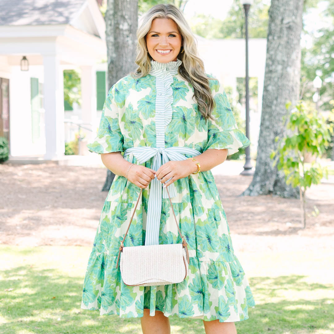 Half Truths Dress, Green