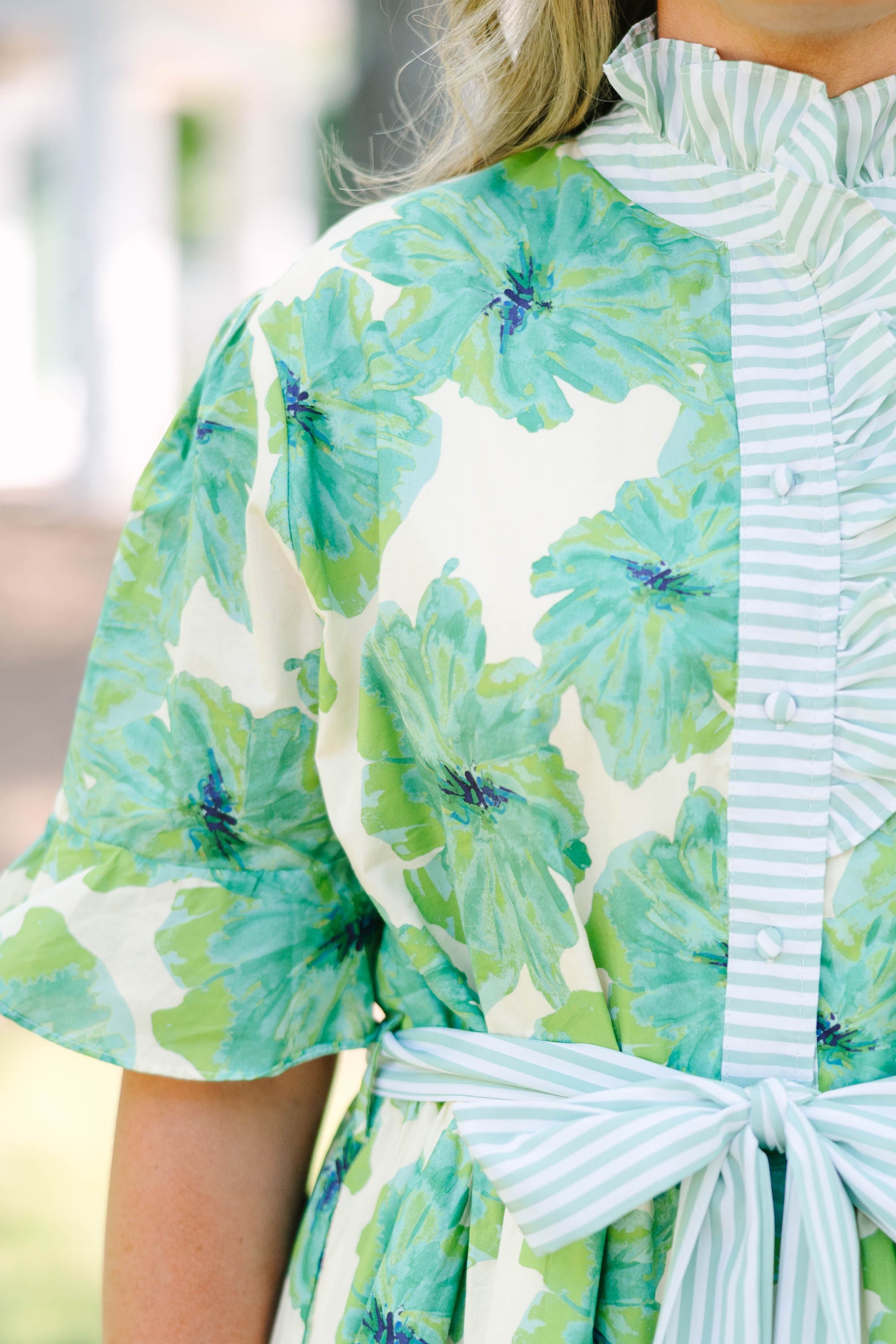 Half Truths Dress, Green