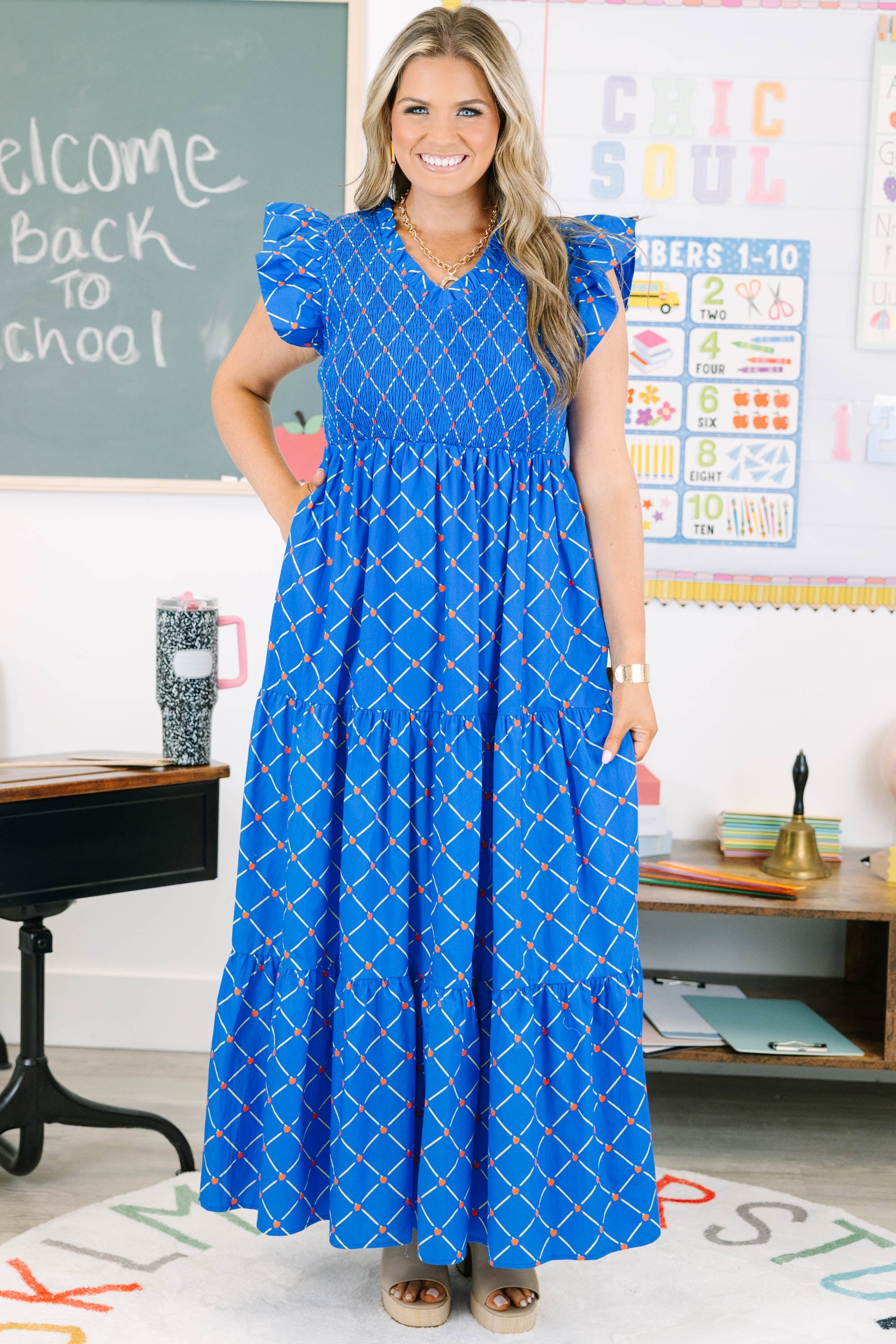 Hall Pass Dress, Blue