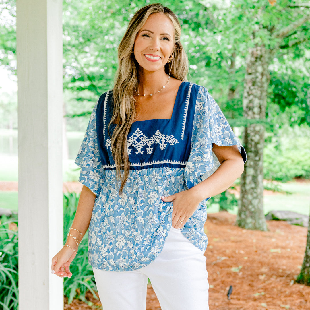 Halo Of Love Top, Blue