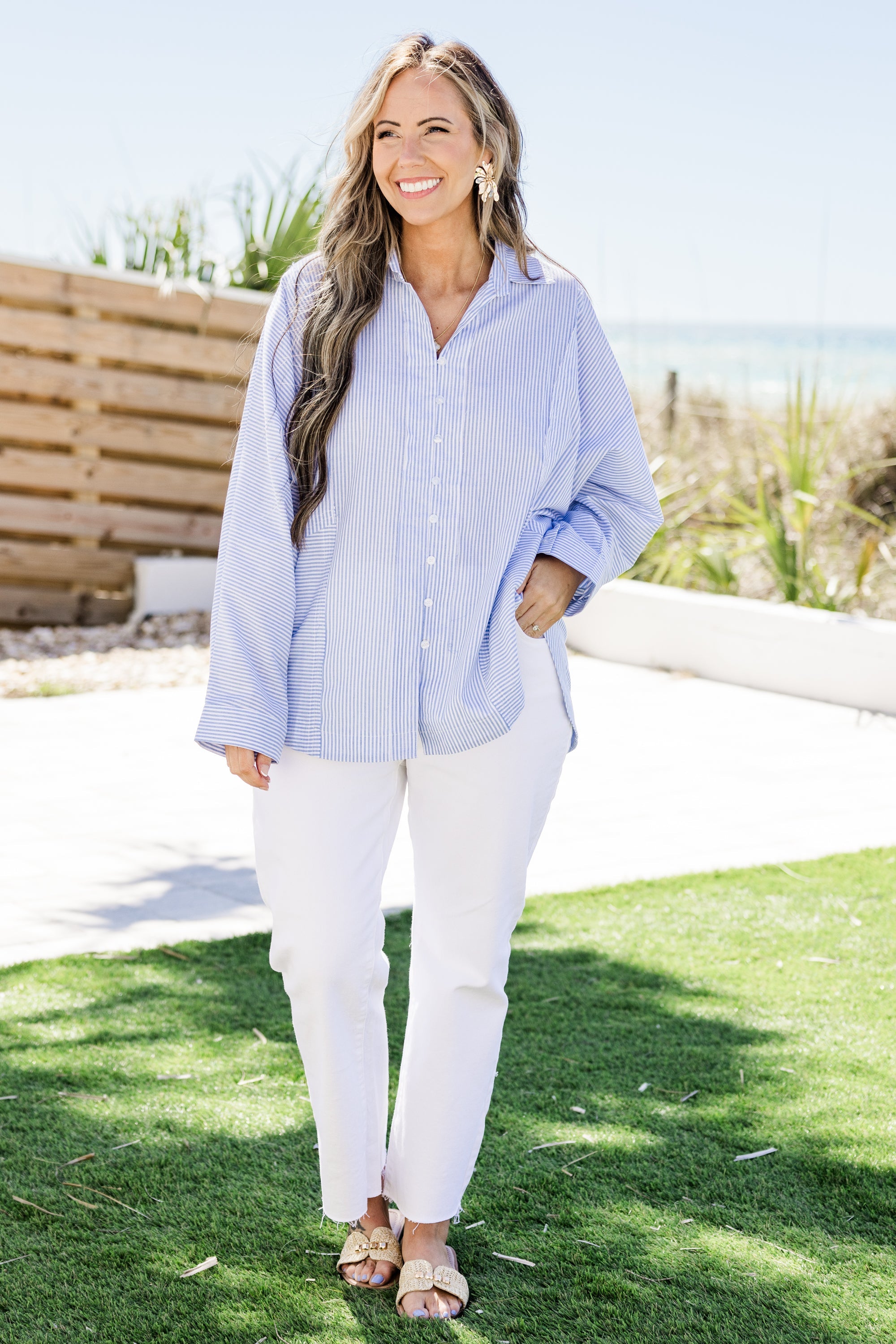 Hamptons Summer Top, Blue