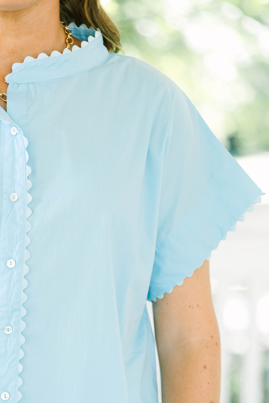Happening Now Top, Light Blue