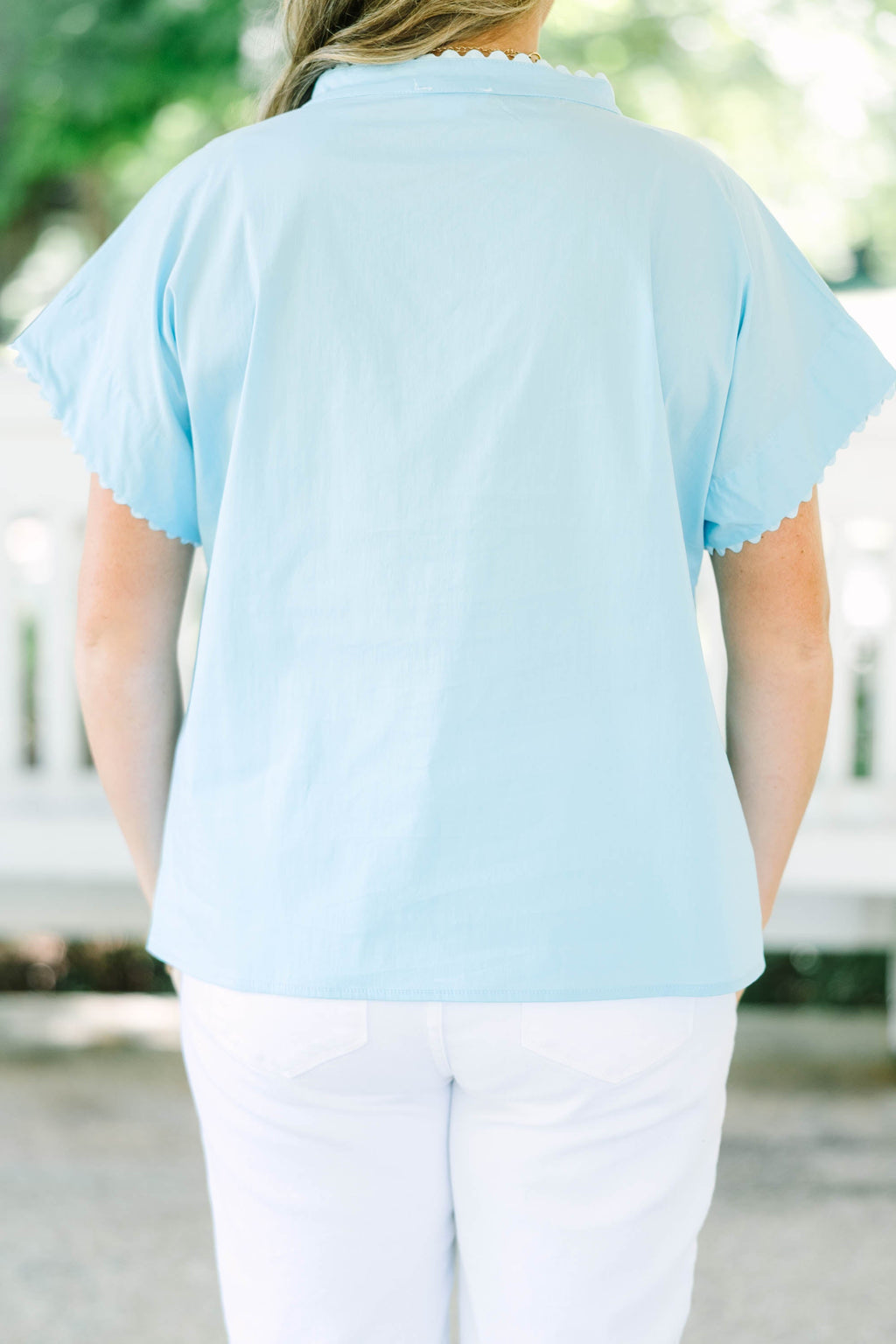 Happening Now Top, Light Blue