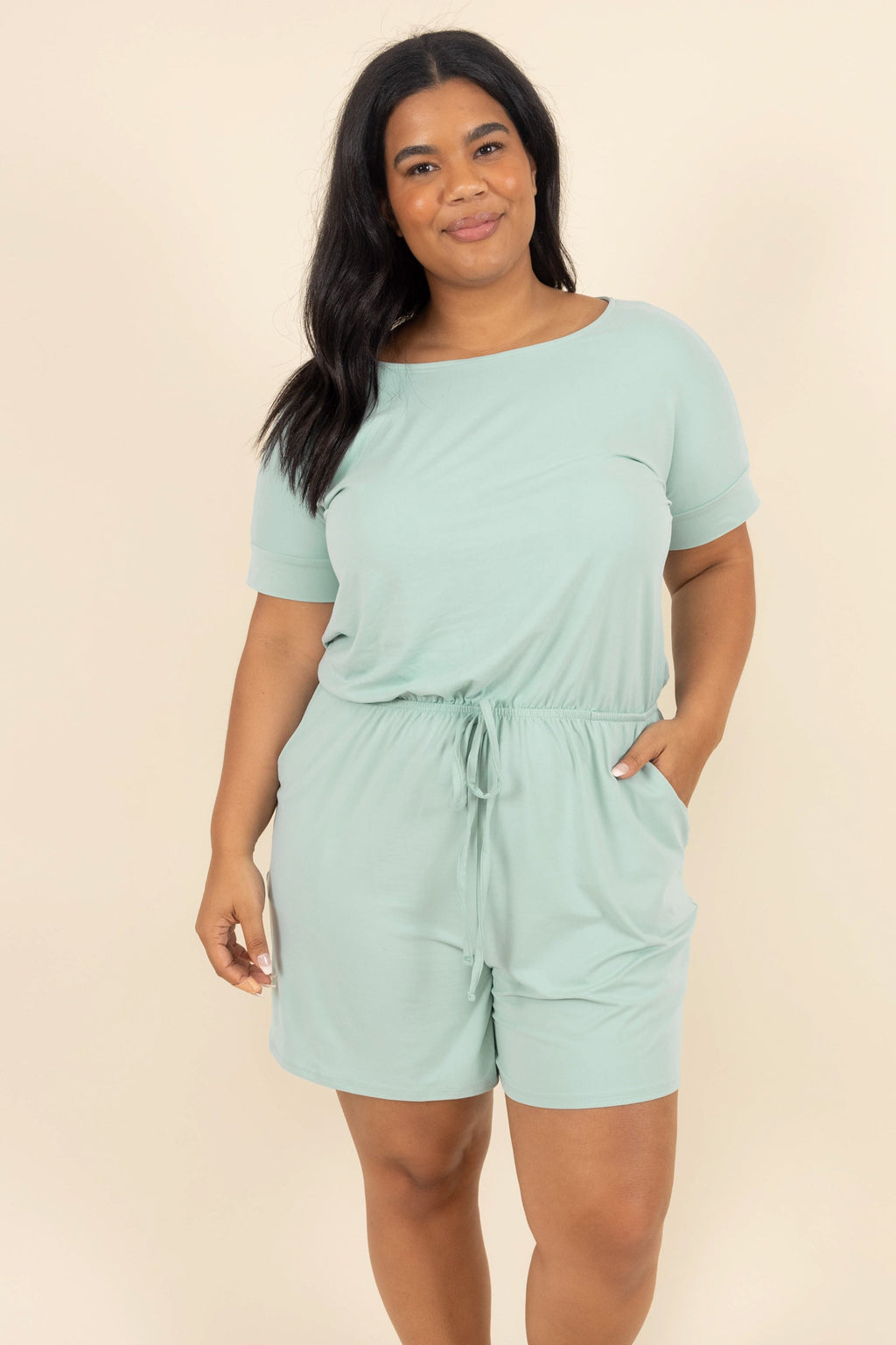 Happiness Blooms Romper, Light Green
