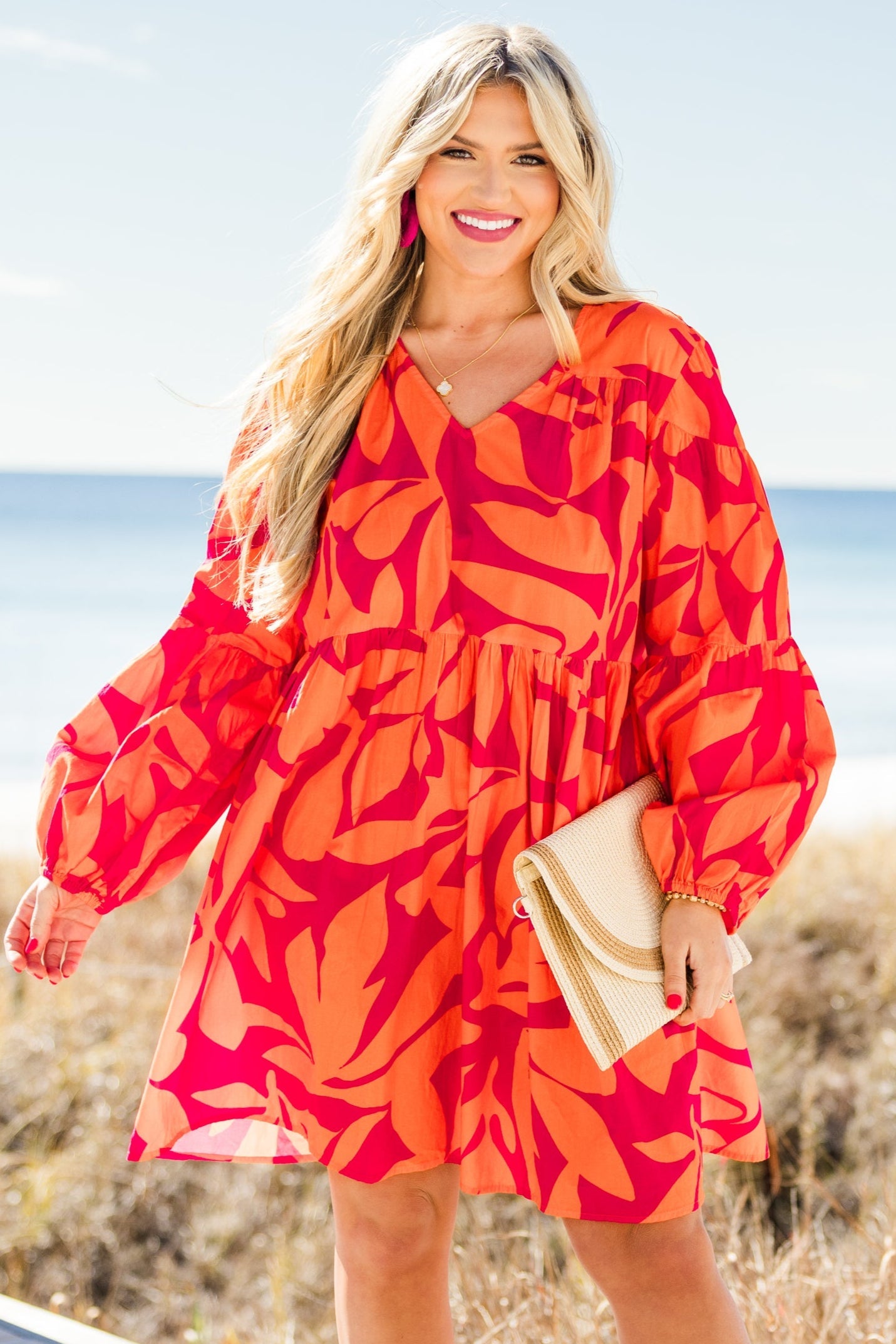 Happy All Weekend Dress, Orange