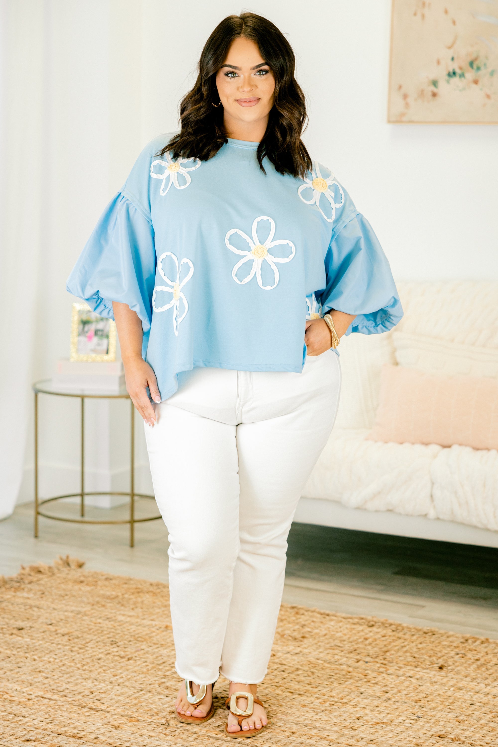 Happy And Alive Top, Blue