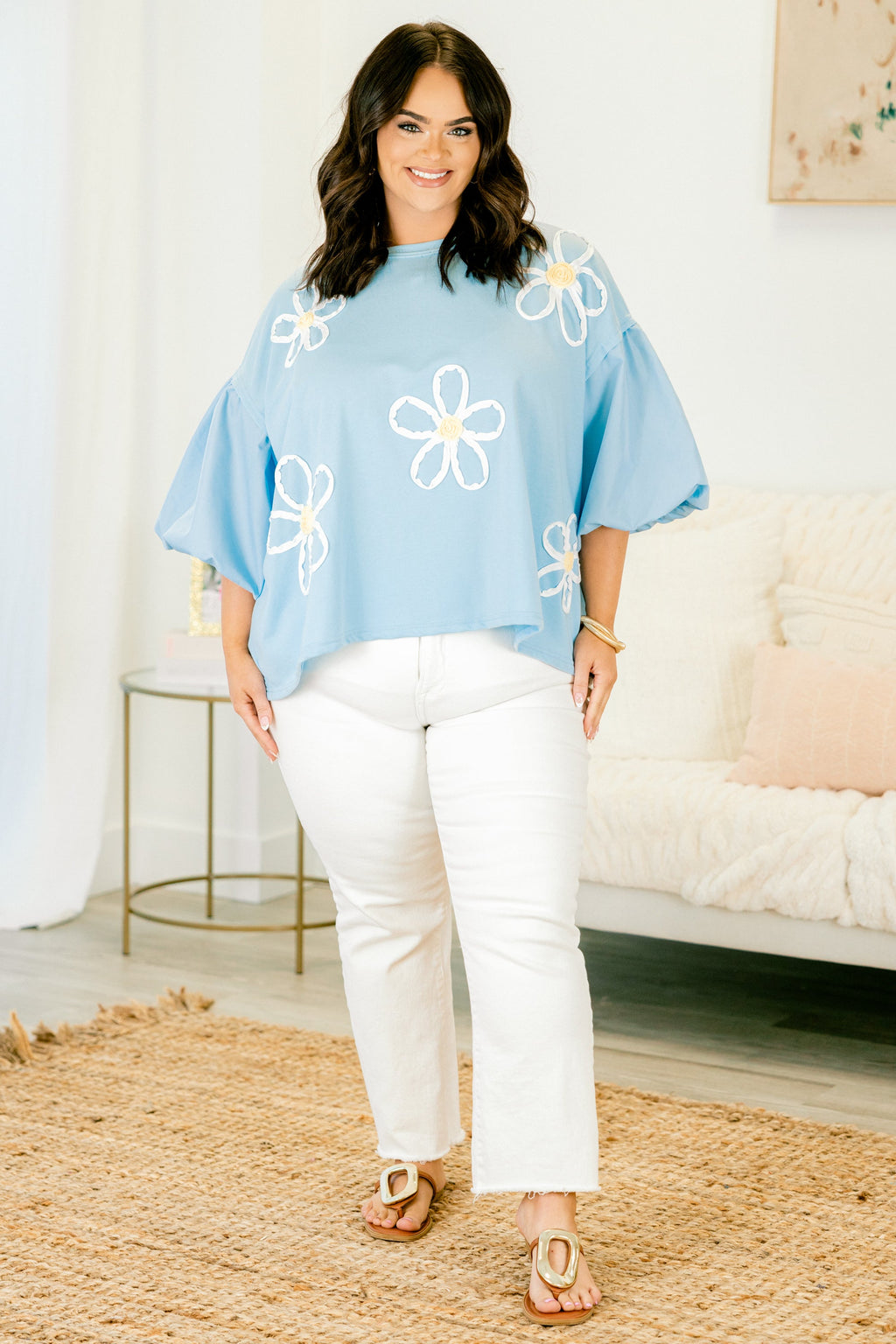 Happy And Alive Top, Blue
