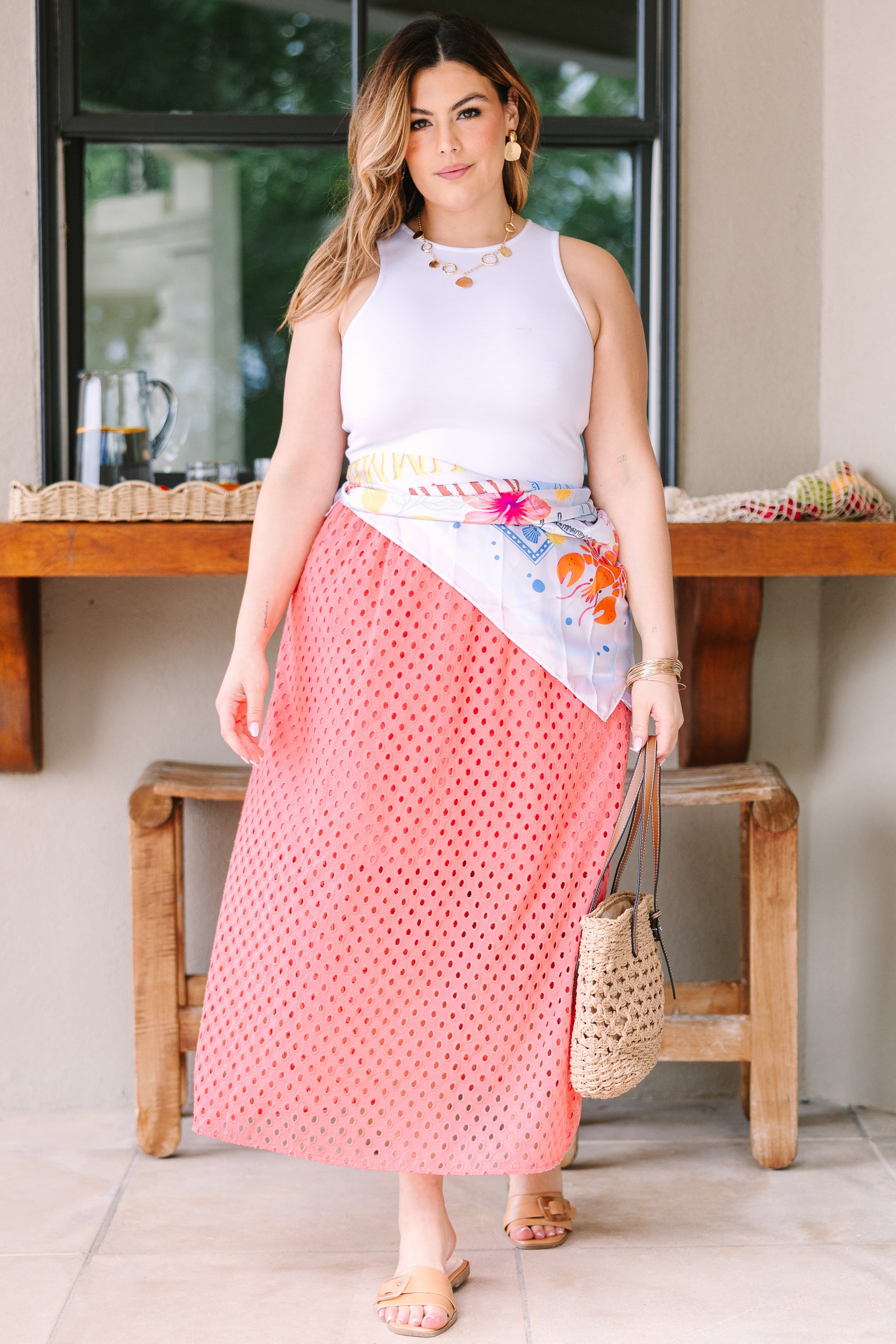 Happy Beginnings Skirt, Coral