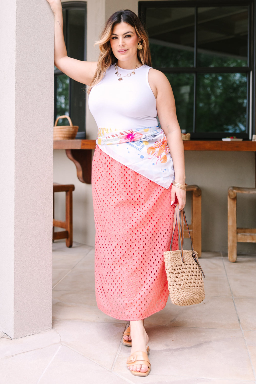 Happy Beginnings Skirt, Coral