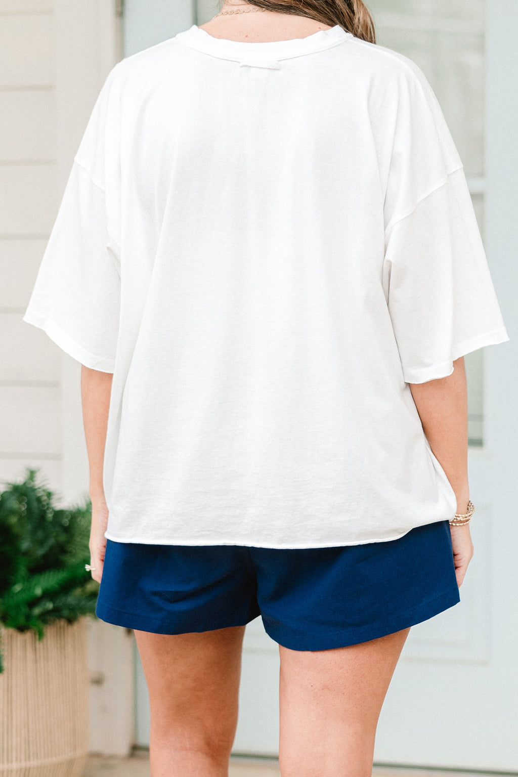 Happy In The USA Vintage Wash Tee, White