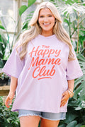 Happy Mom Club Boyfriend Tee, Lilac