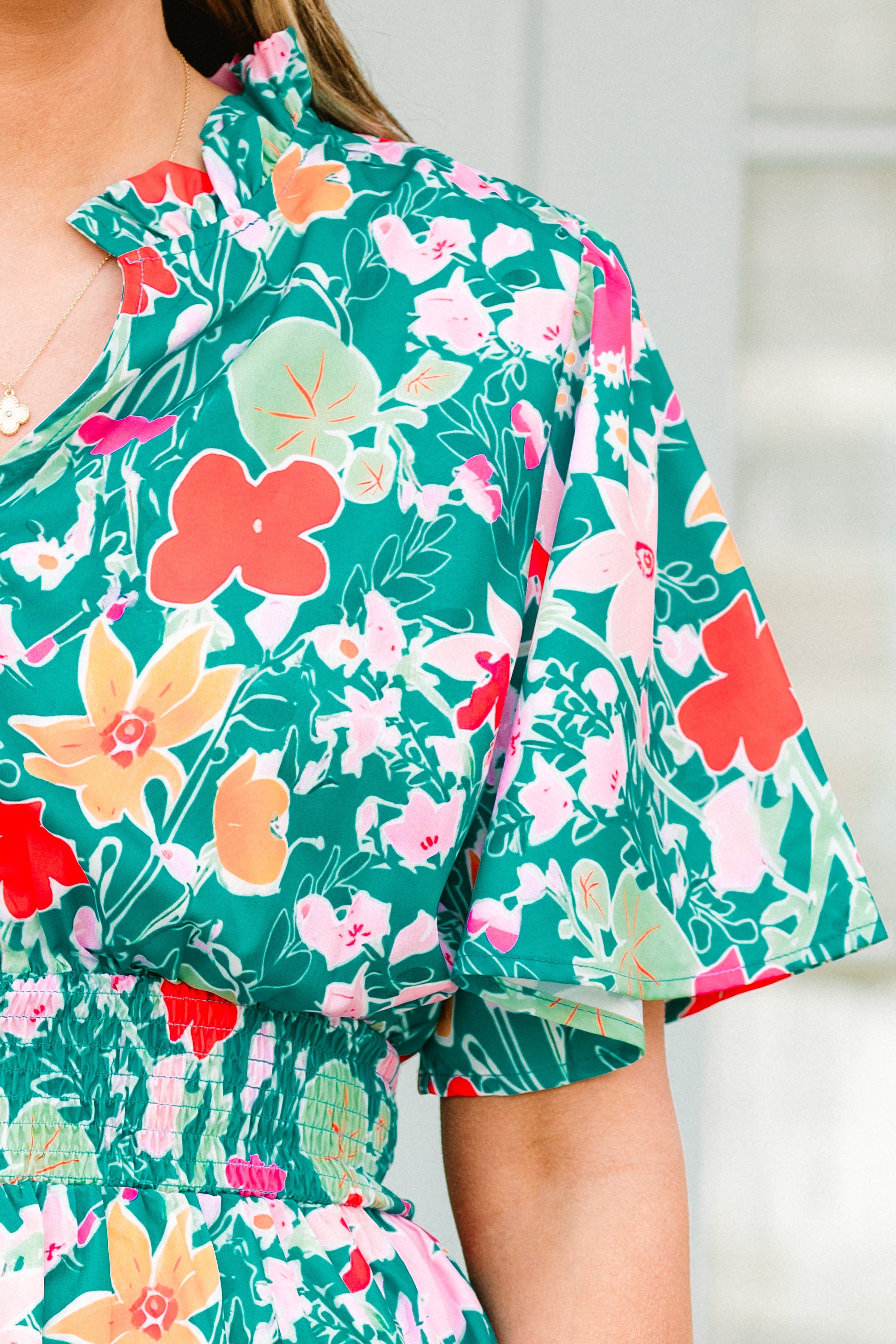 Happy To Be Me Dress, Teal