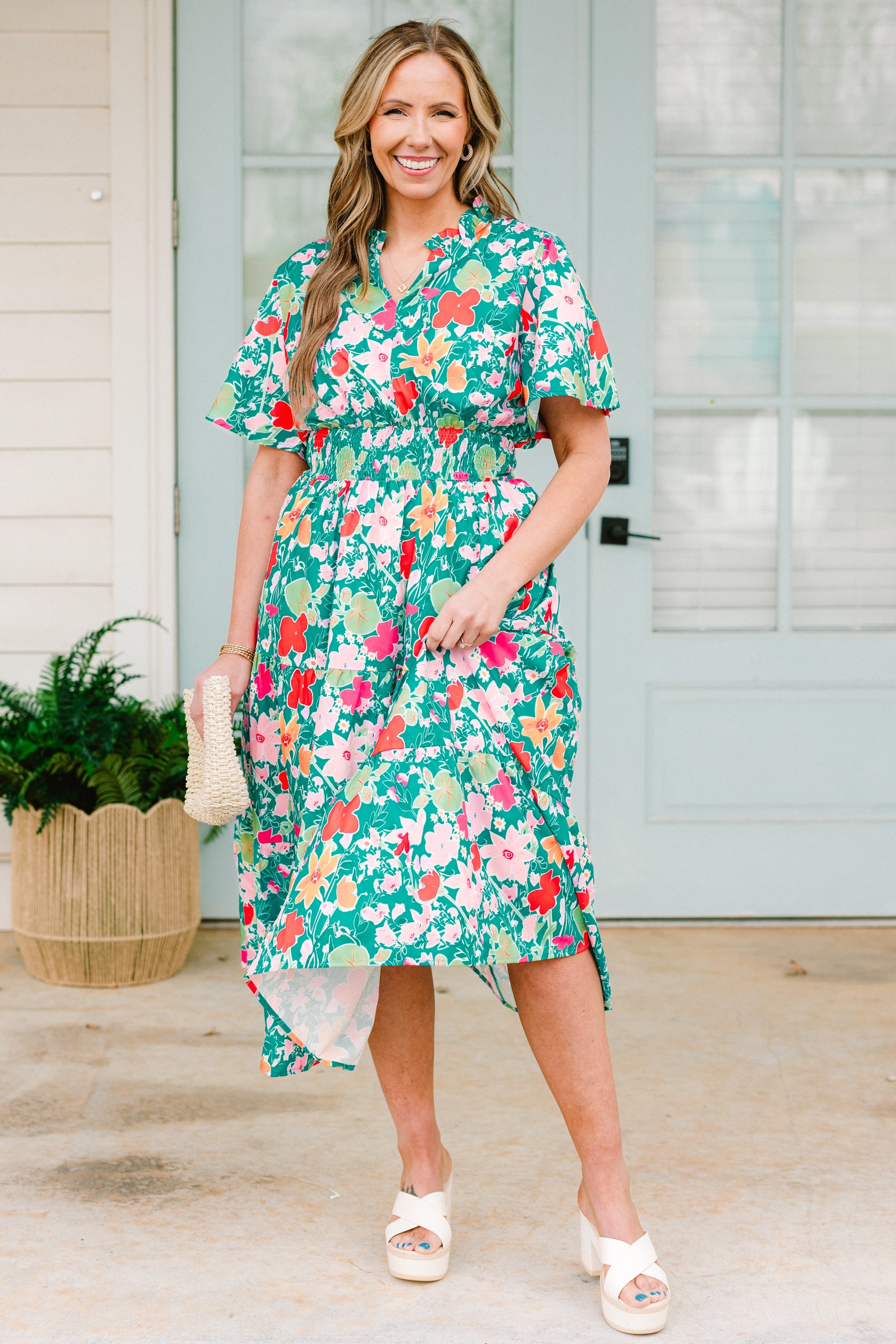 Happy To Be Me Dress, Teal