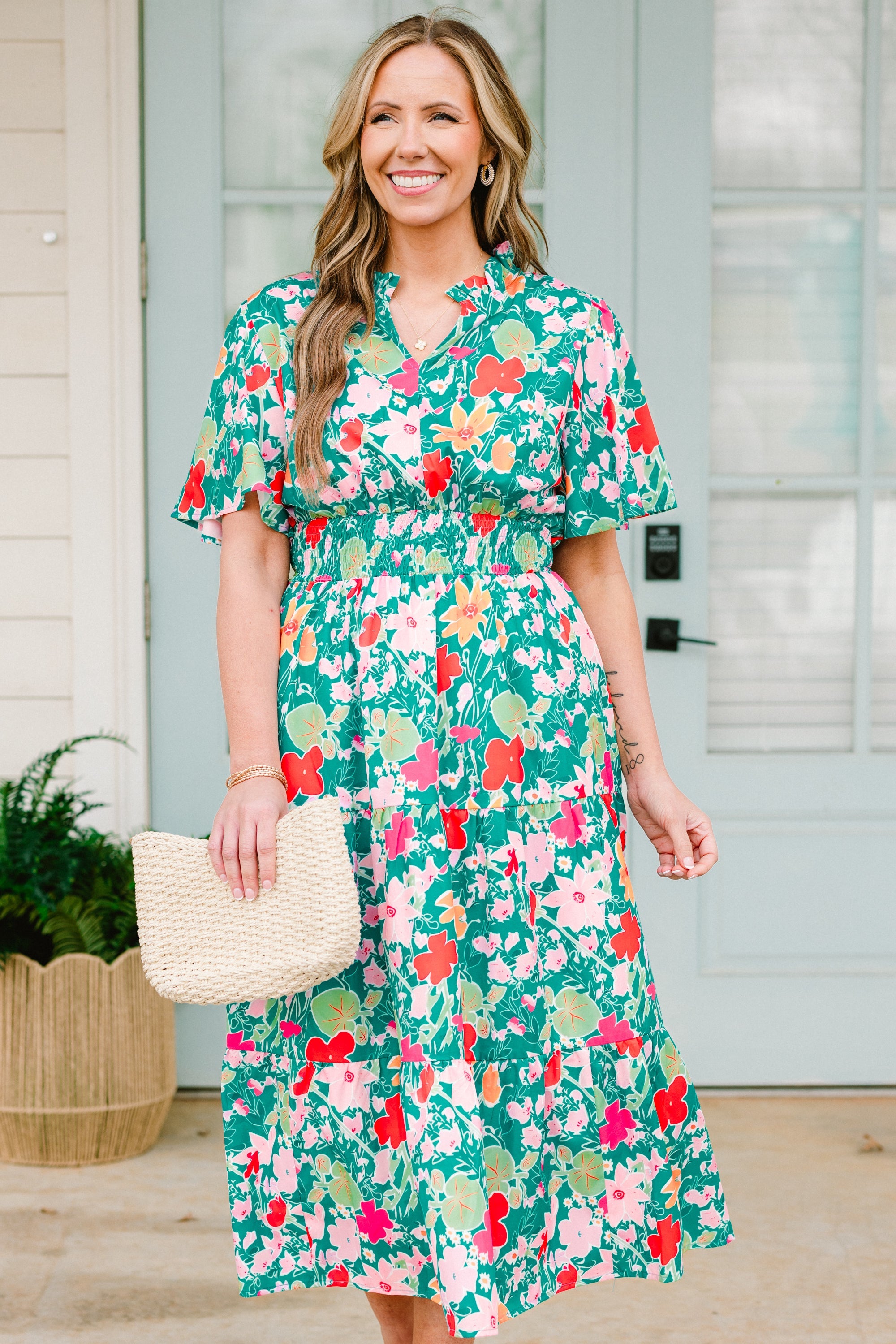 Happy To Be Me Dress, Teal