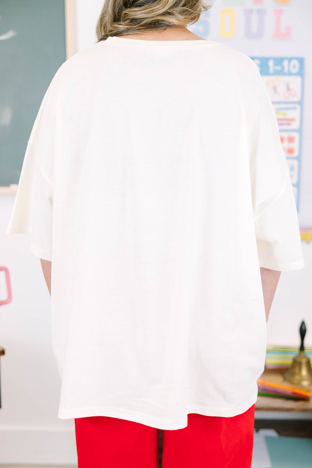 Happy to See Your Face Boyfriend Tee, Ivory