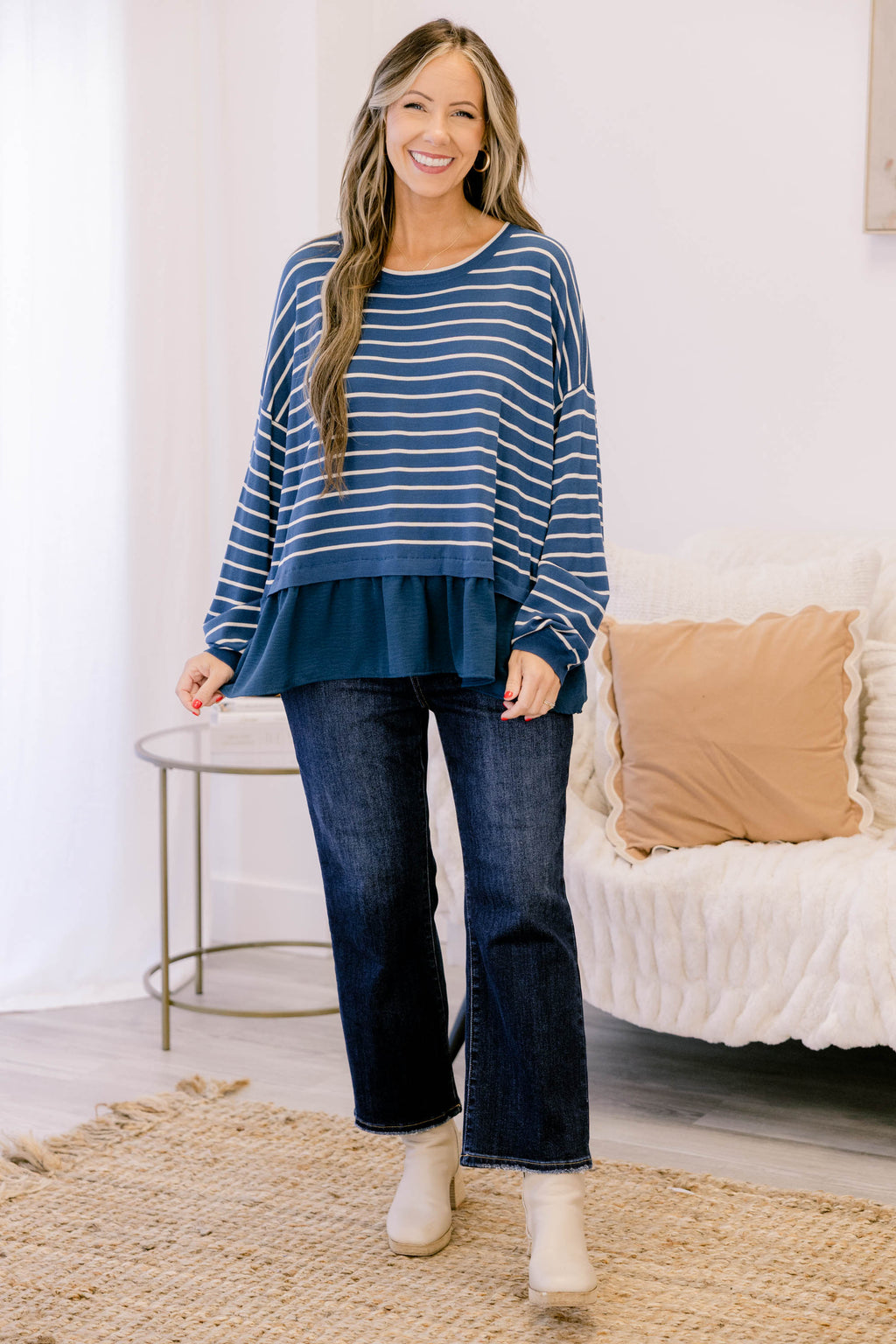 Hard At Work Top, Navy