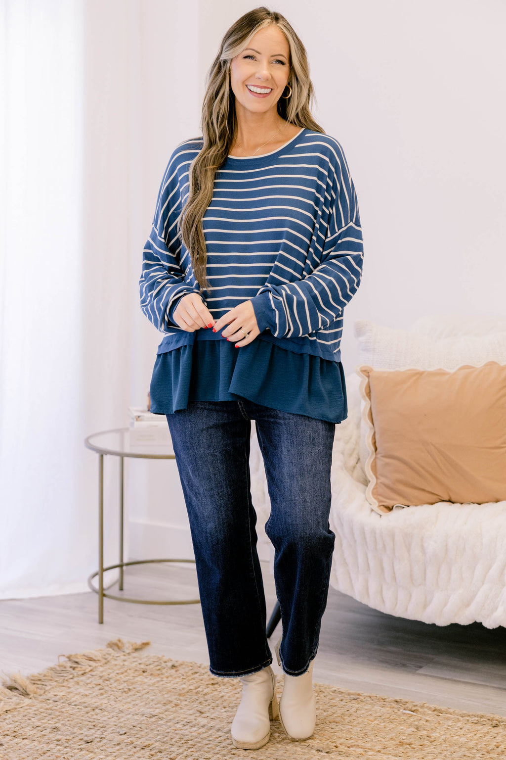 Hard At Work Top, Navy