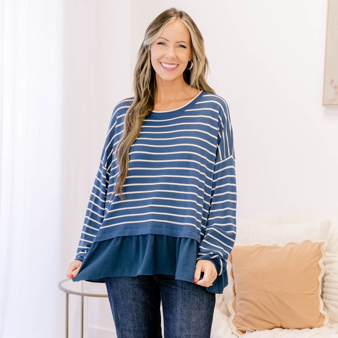 Hard At Work Top, Navy