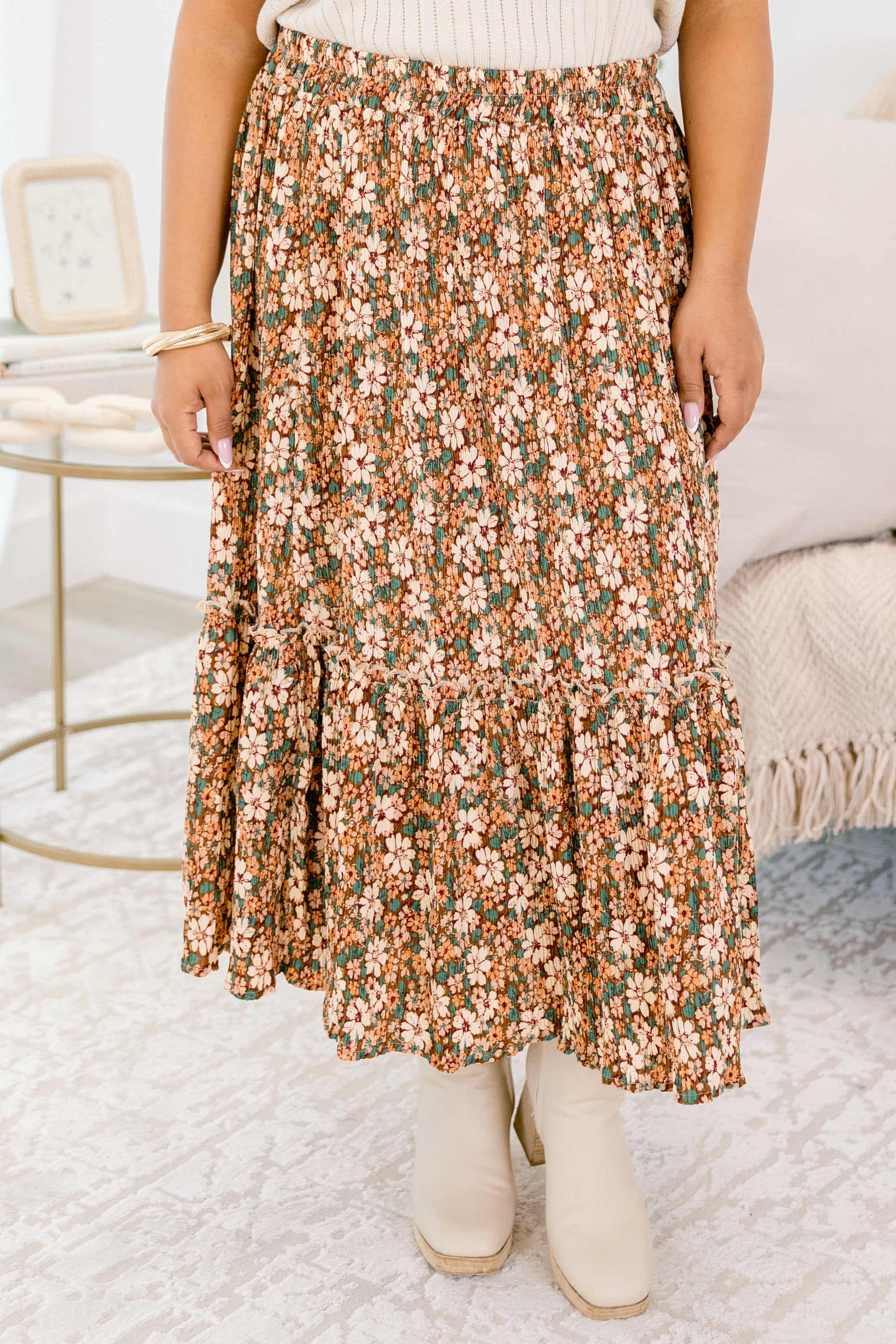 Hazy Sunday Mornings Skirt, Brown