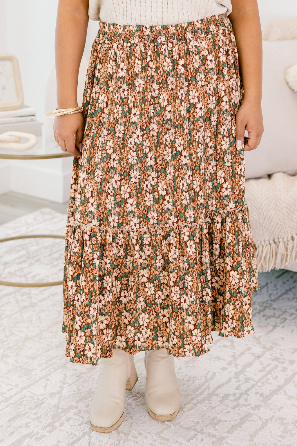 Hazy Sunday Mornings Skirt, Brown