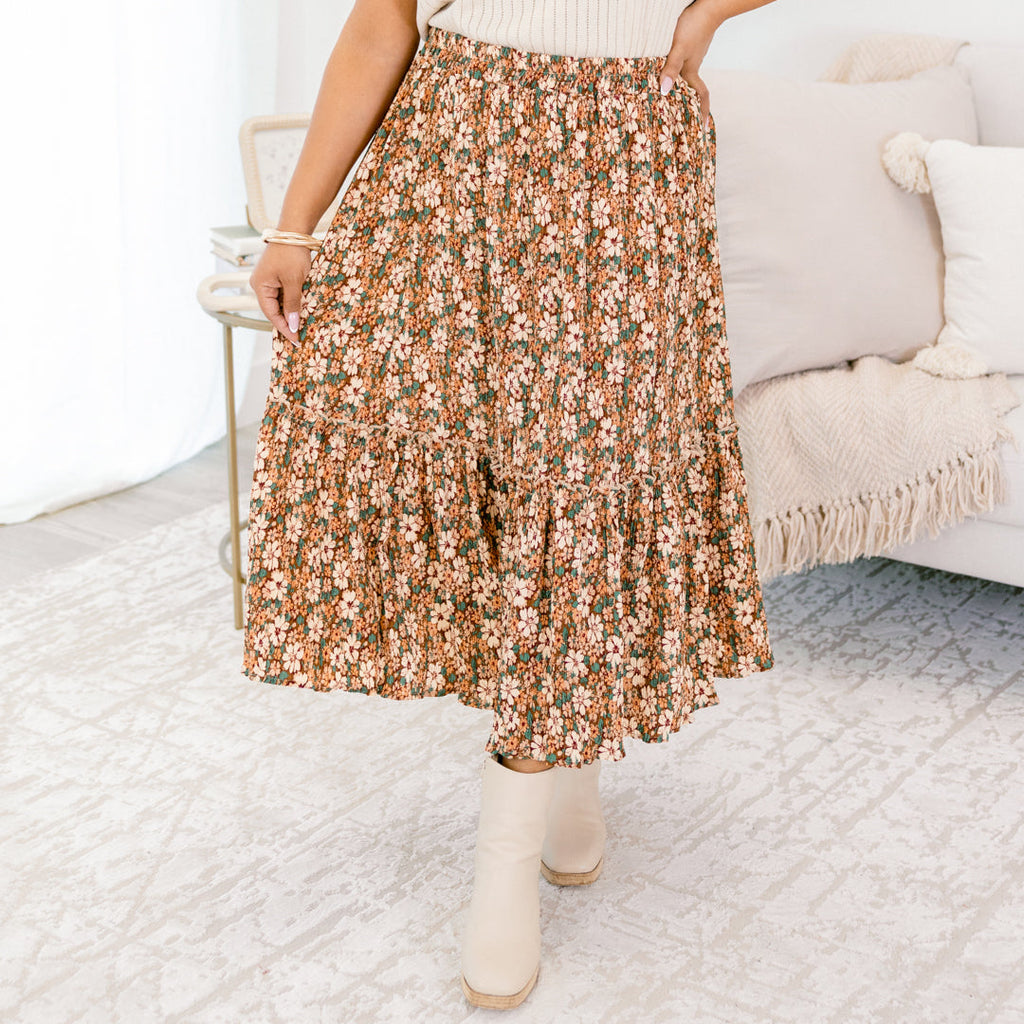 Hazy Sunday Mornings Skirt, Brown