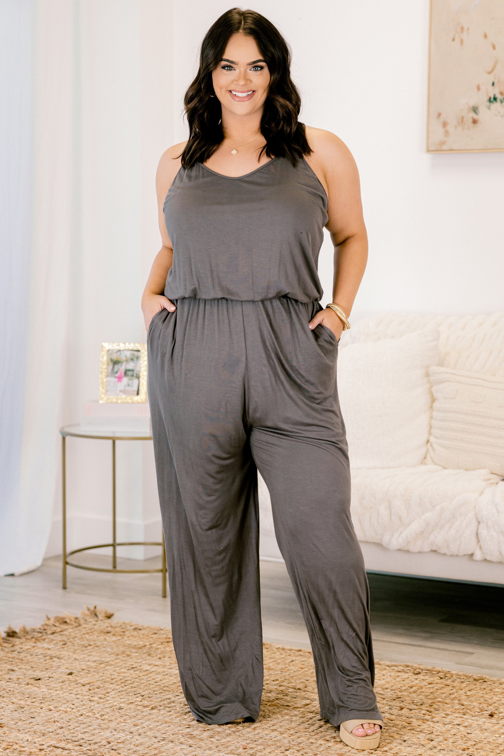 Head To Toe Jumpsuit, Charcoal