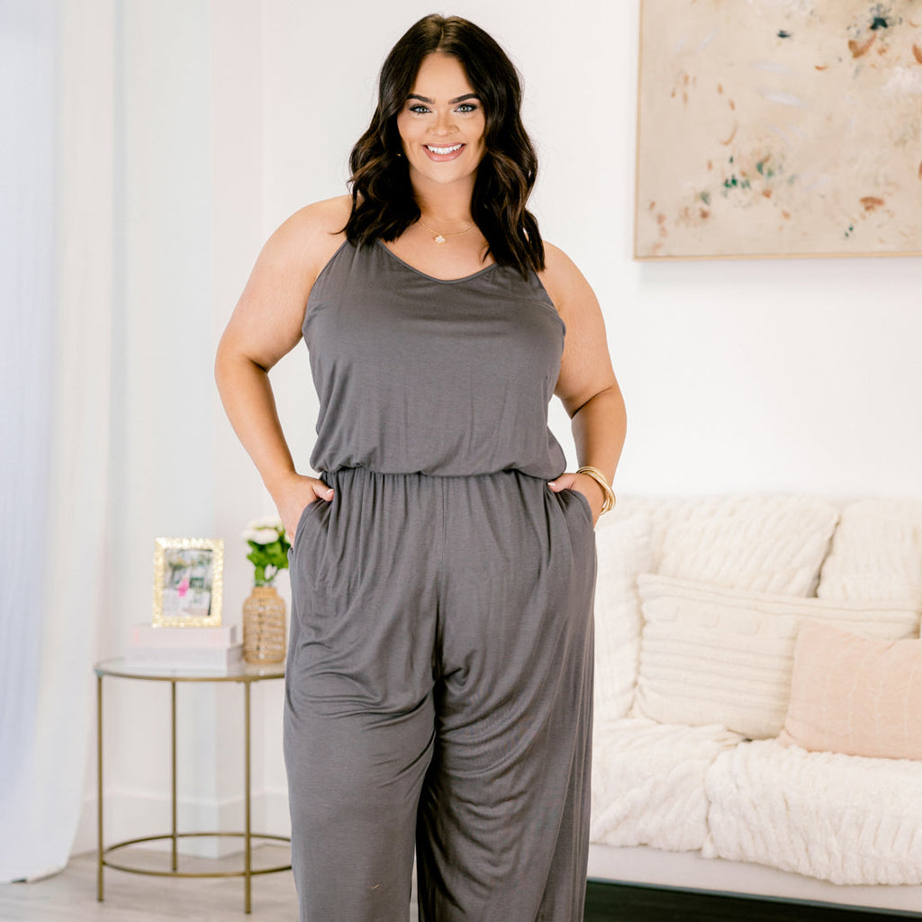 Head To Toe Jumpsuit, Charcoal