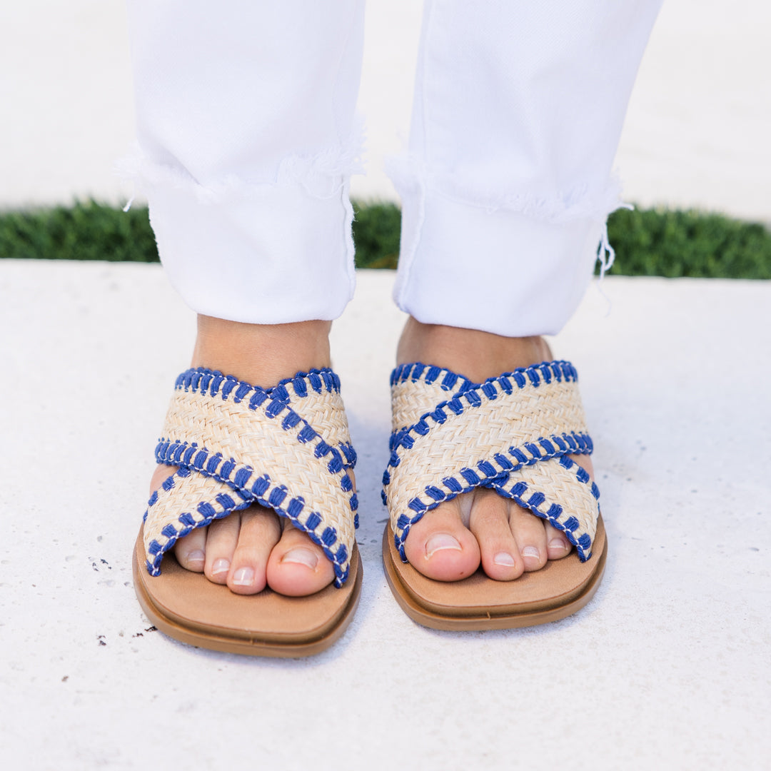 Heading South Sandals, Navy