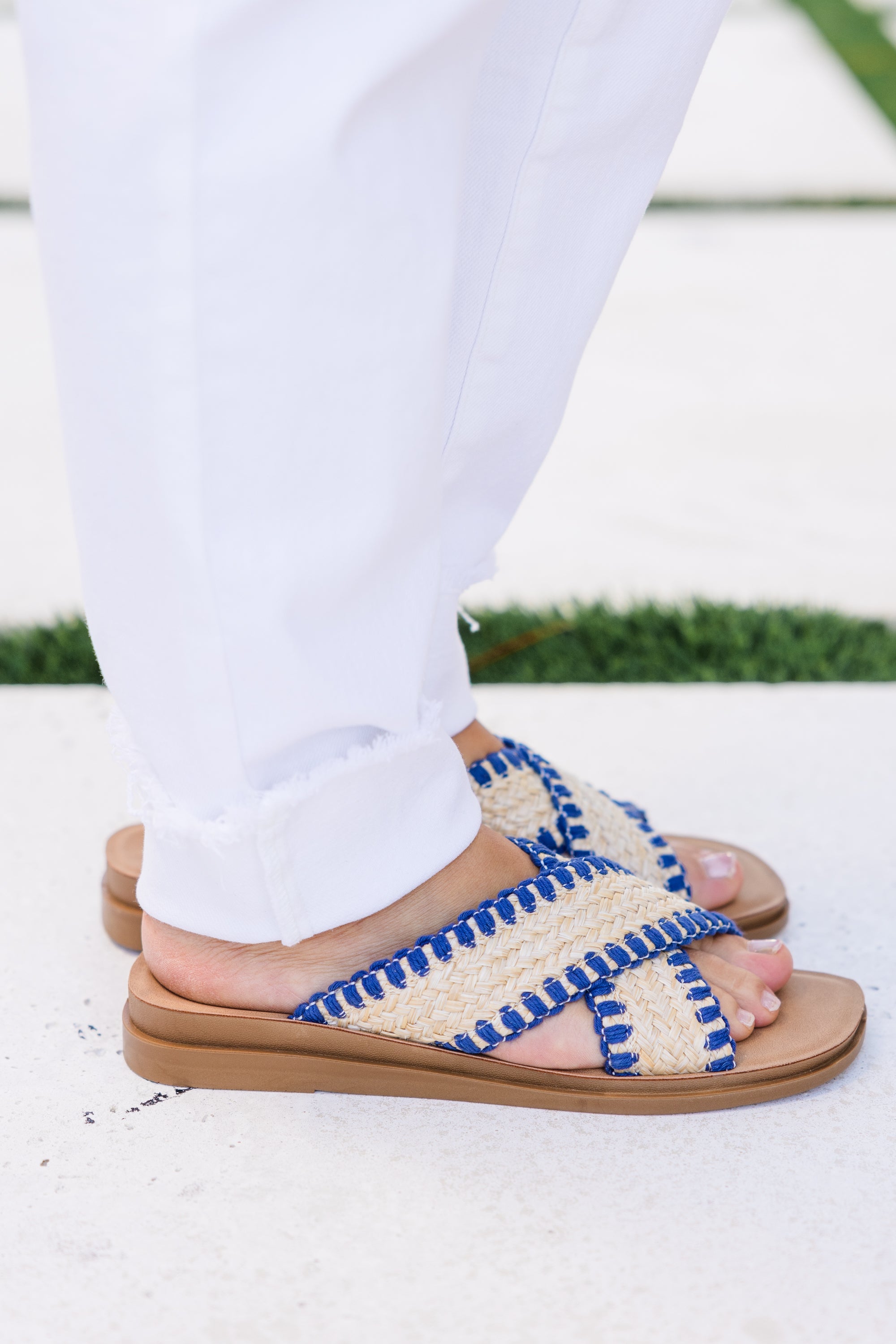 Heading South Sandals, Navy