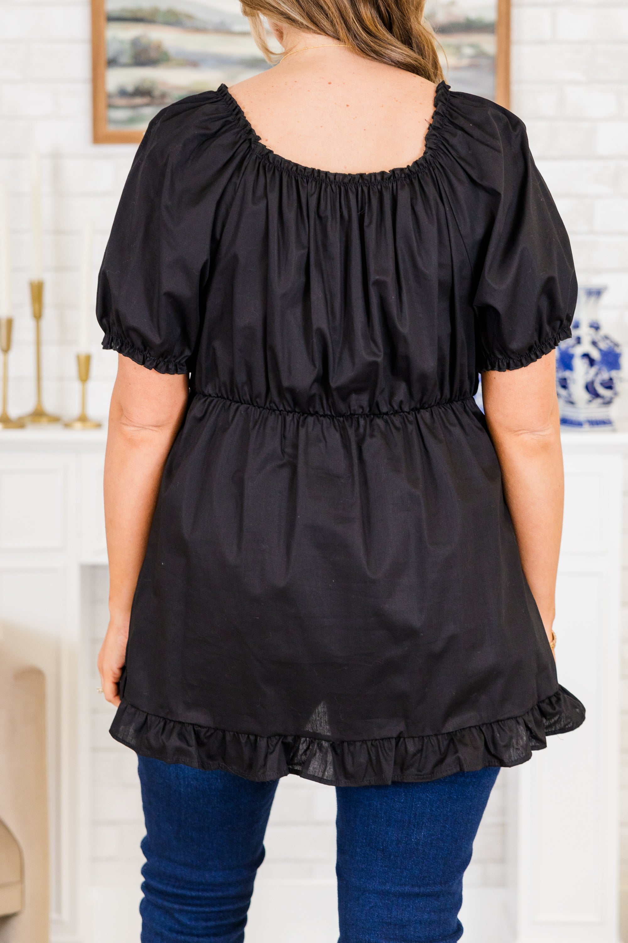 Heart A Blaze Top, Black