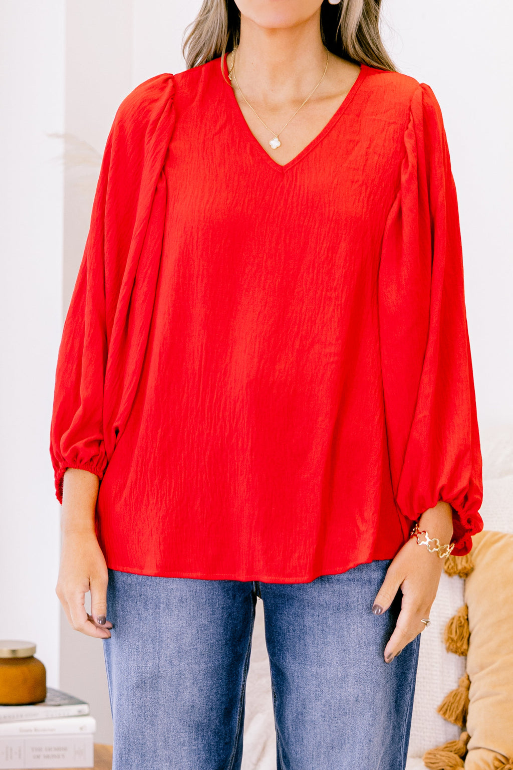 Heart Flutter's Top, Red