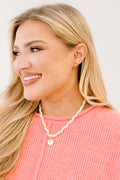 Heart's Aflutter Necklace, Pink